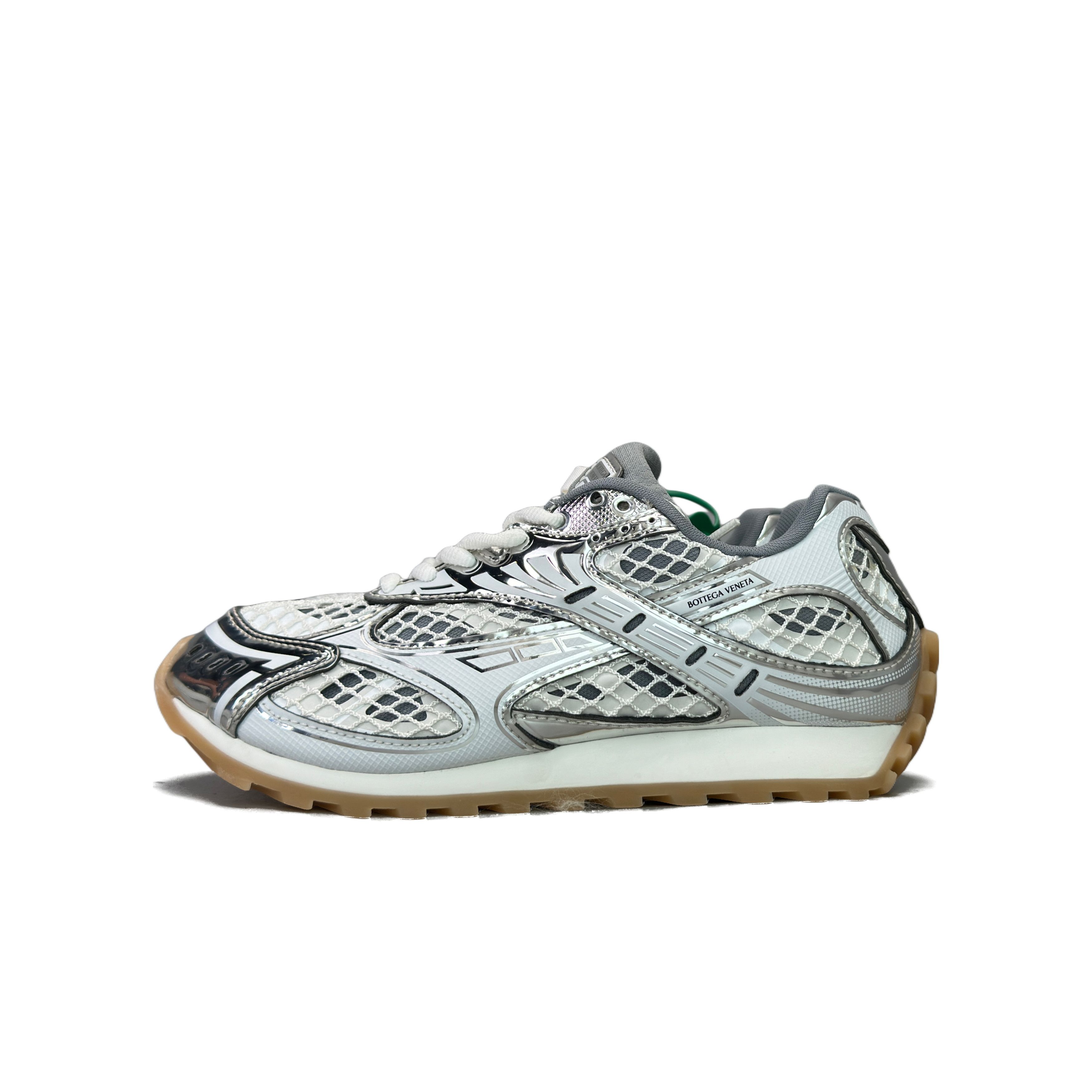 Bottega Veneta Orbit Sneakers Silver Size 37
