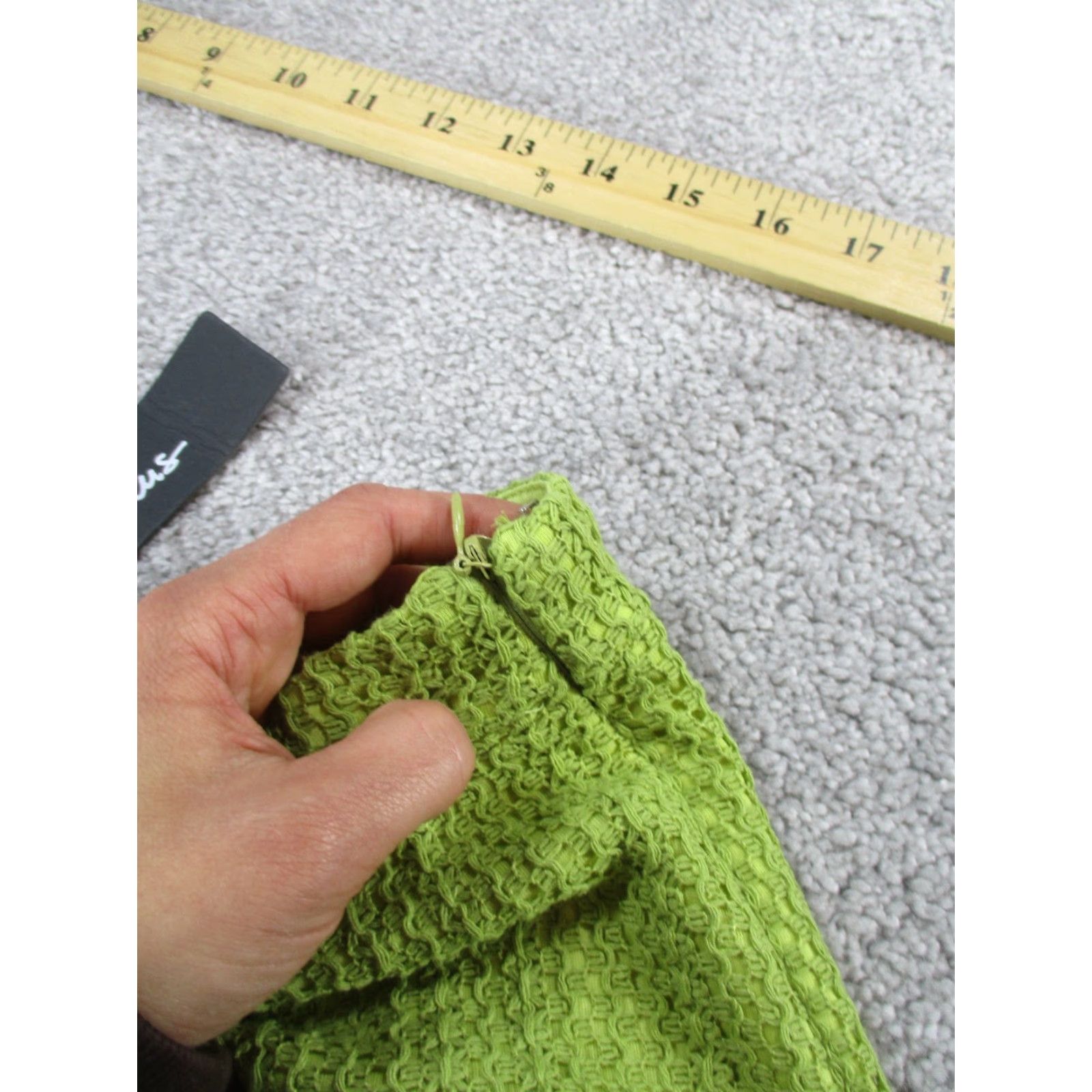 Lulus Lulus Mini Skort Womens Large Green Crochet Eyelet NEW Size 36" / US 14 / IT 50 - 3 Thumbnail