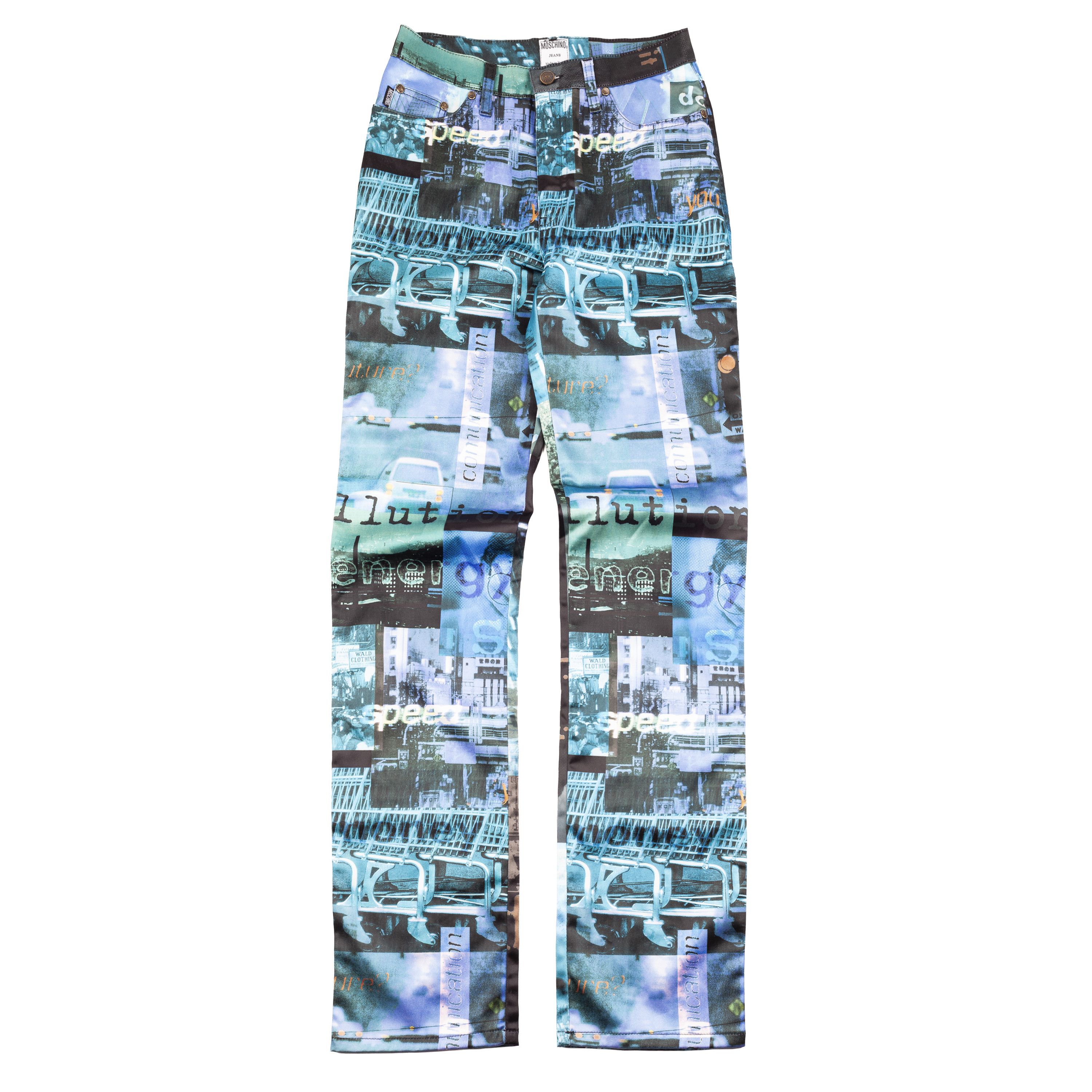 Moschino Moschino Rare Speed Money Dust Pollution Futuristic Pants Size 26" / US 2 / IT 38 - 1 Thumbnail