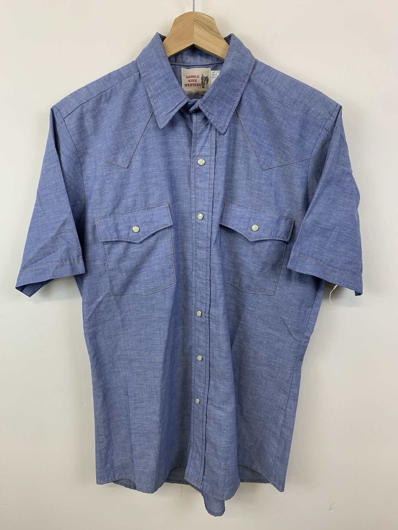 Flannel × Vintage Vintage 1990s Saddle King Western Pearl Snap Shirt Size L Size US L / EU 52-54 / 3 - 1 Thumbnail