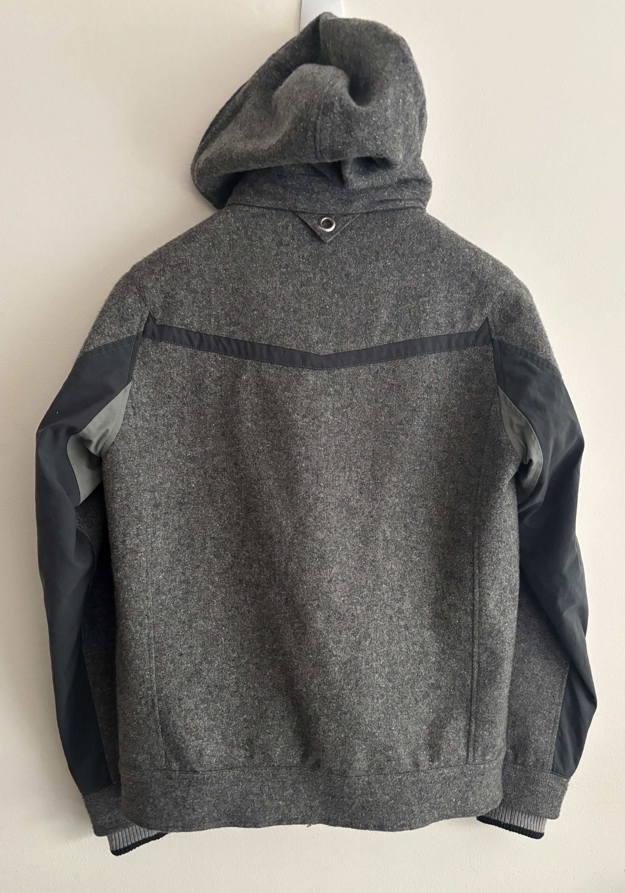 White Mountaineering $645 Gore Windstopper Grey Wool Hooded Zip Jacket Size US S / EU 44-46 / 1 - 12 Thumbnail