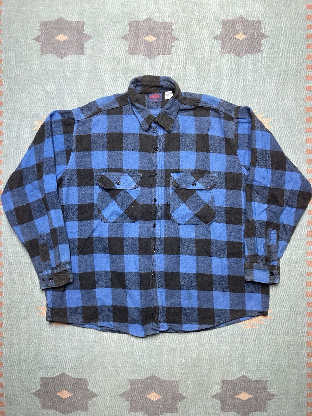 Vintage Vtg Dakota flannel shirt five brother woven cotton thick XXL Size US XXL / EU 58 / 5 - 1 Thumbnail