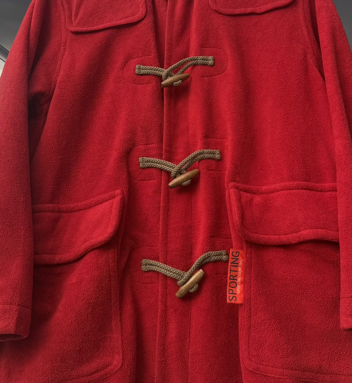Hai Sporting Gear Vintage HAI Sporting Gear Issey Miyake Red Duffle Coat Japan Size US M / EU 48-50 / 2 - 5 Thumbnail