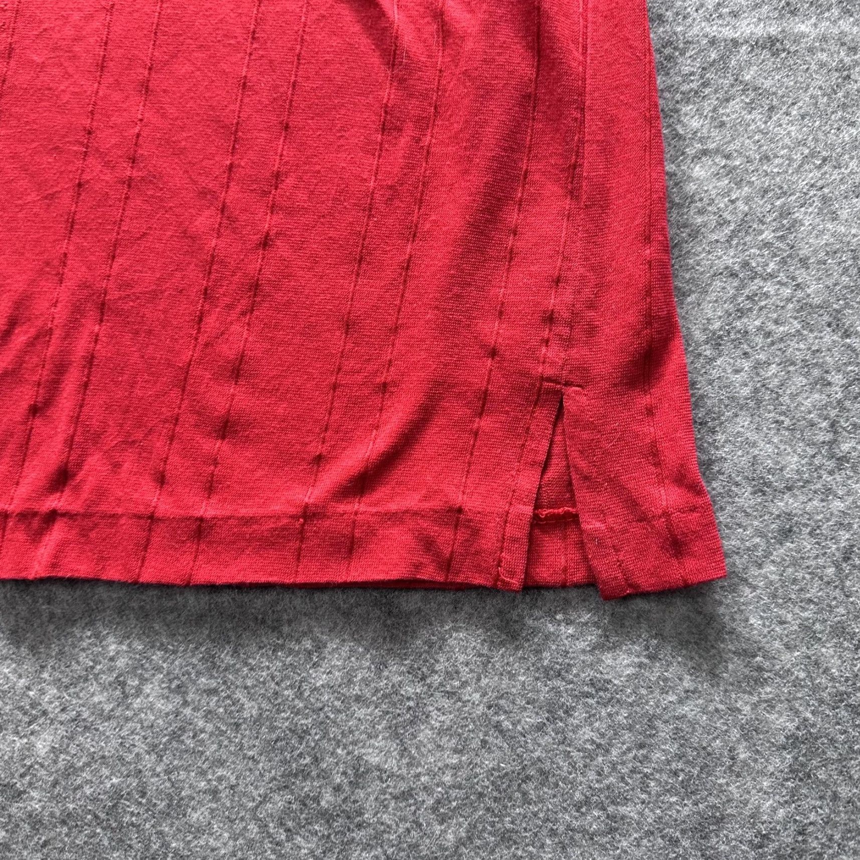Vintage VINTAGE Nature Knit Polo Shirt Mens S Red Striped Knit Pocket Short Sleeve Casual Size US S / EU 44-46 / 1 - 2 Thumbnail