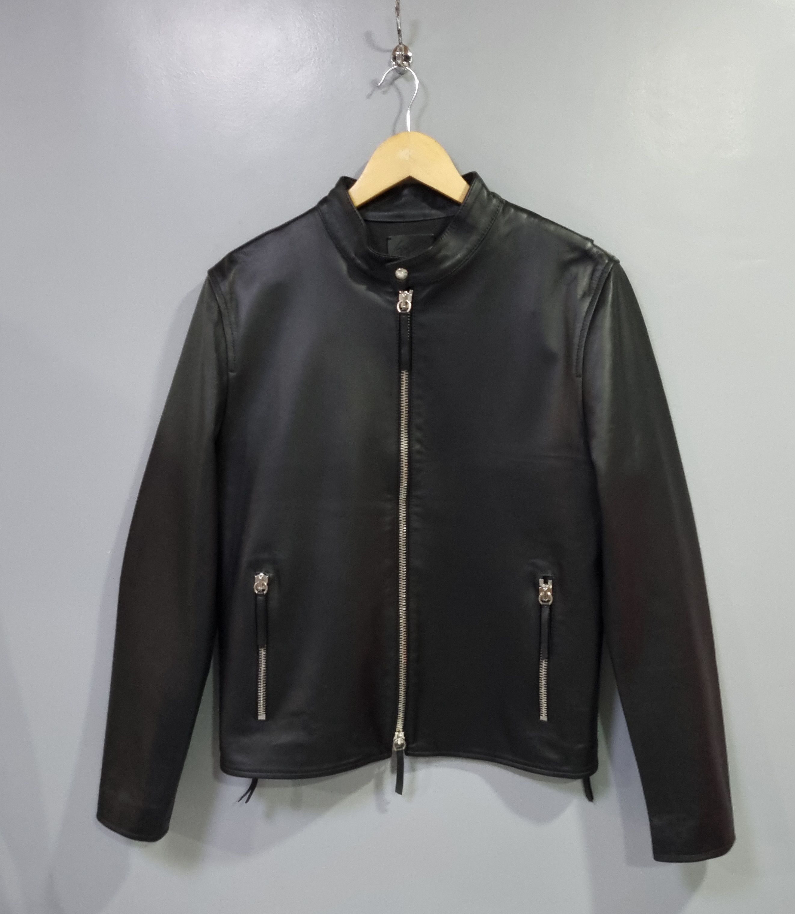 image of Giuseppe Zanotti Leather Jacket in Black, Men's (Size Medium)