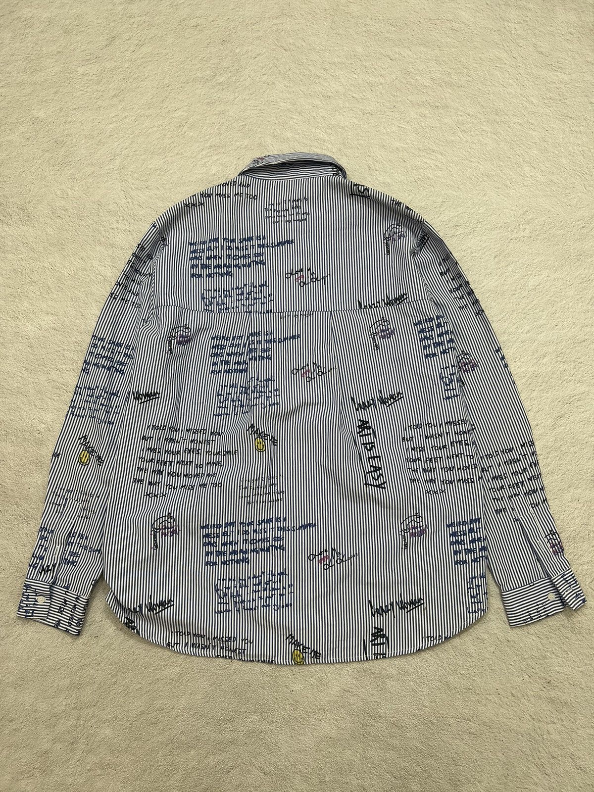 Comme des Garcons 2000s Archival Dsquared2 Poem Raf Beast Stripe Shirt y2k Lgb Size US M / EU 48-50 / 2 - 2 Thumbnail