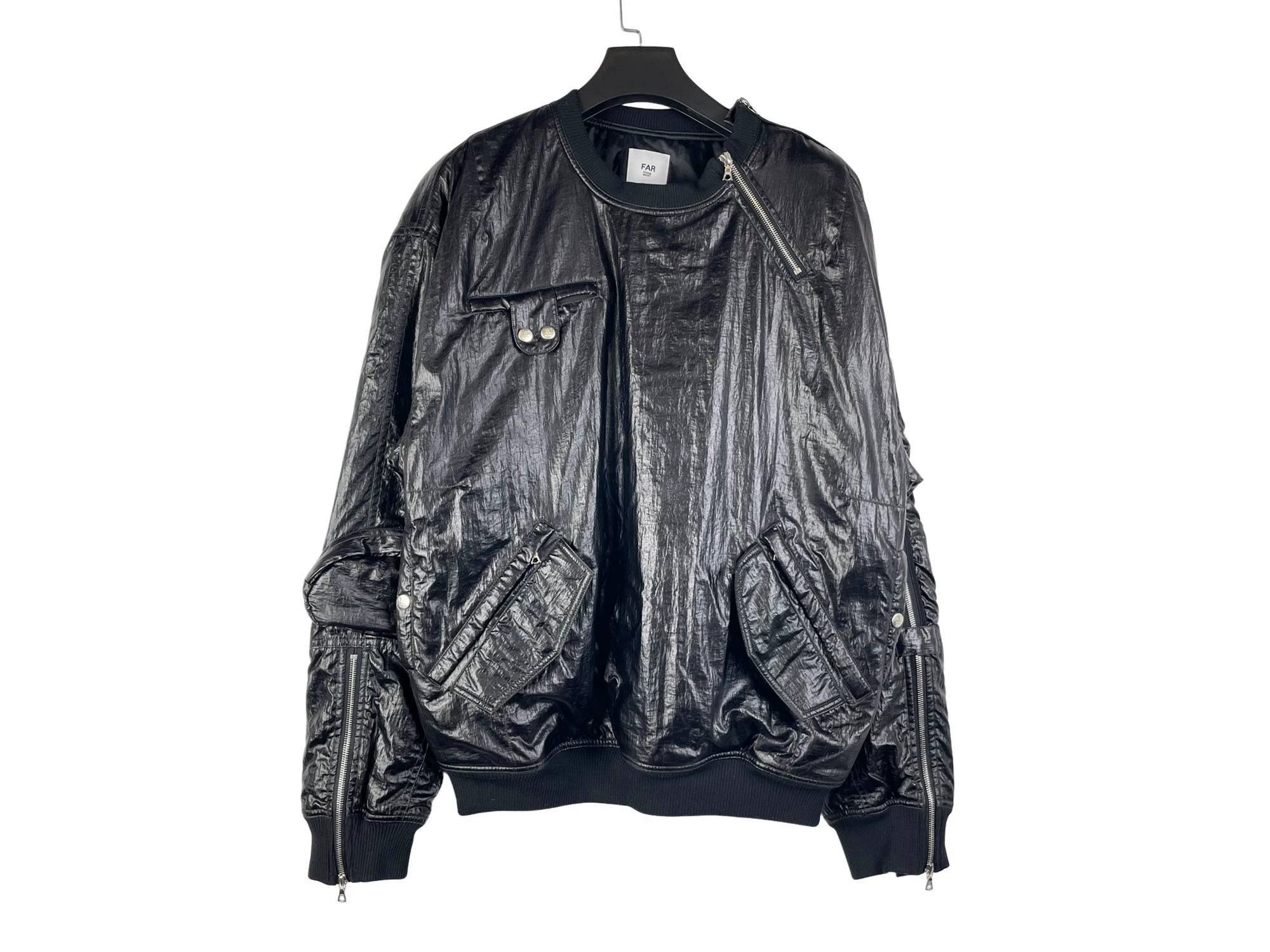 Other Far Archive Item Black Waxed Zip Padded Pullover Size US S / EU 44-46 / 1 - 1 Thumbnail