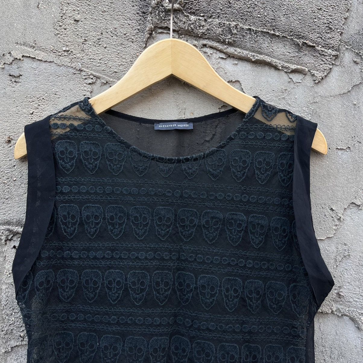 If Six Was Nine Tanktop skull mesh mcqueen Size M / US 6-8 / IT 42-44 - 2 Thumbnail