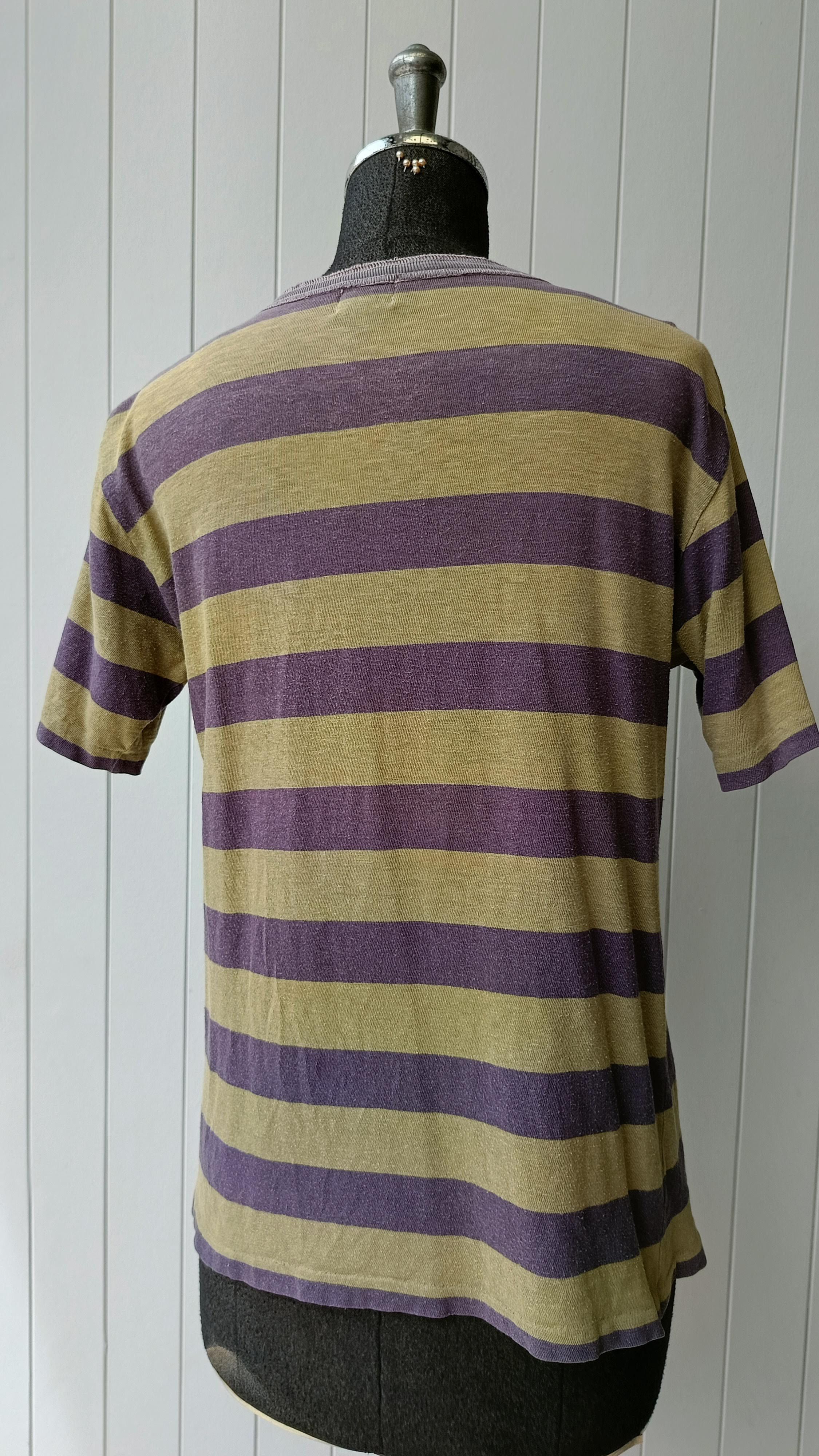 45rpm 45RPM studio by R 2 Japan 90s green purple Henley tshirt Size S / US 4 / IT 40 - 6 Thumbnail
