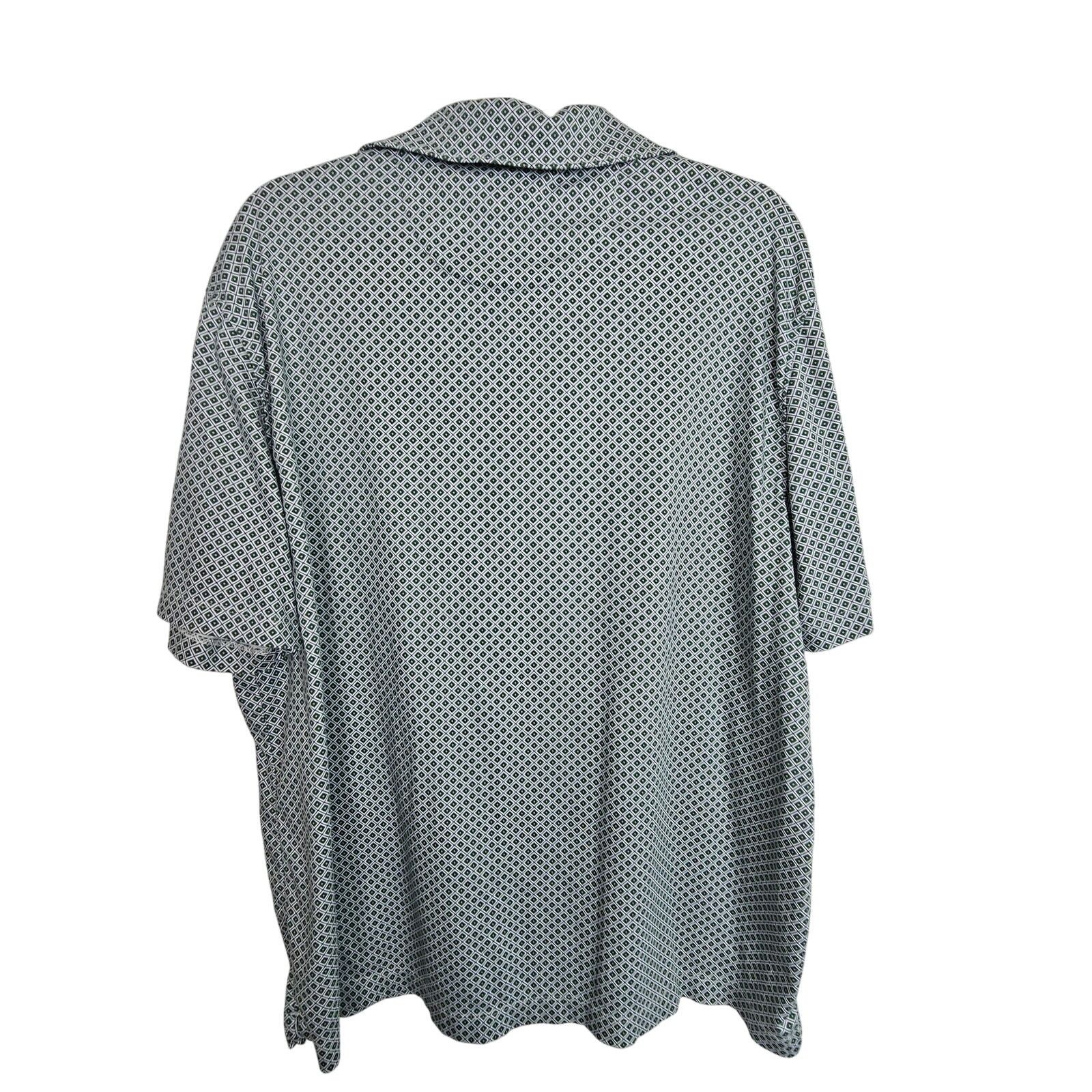 UNTUCKit Untuckit Mens Diamond Print Polo Shirt XL Business Casual Size US XL / EU 56 / 4 - 7 Thumbnail