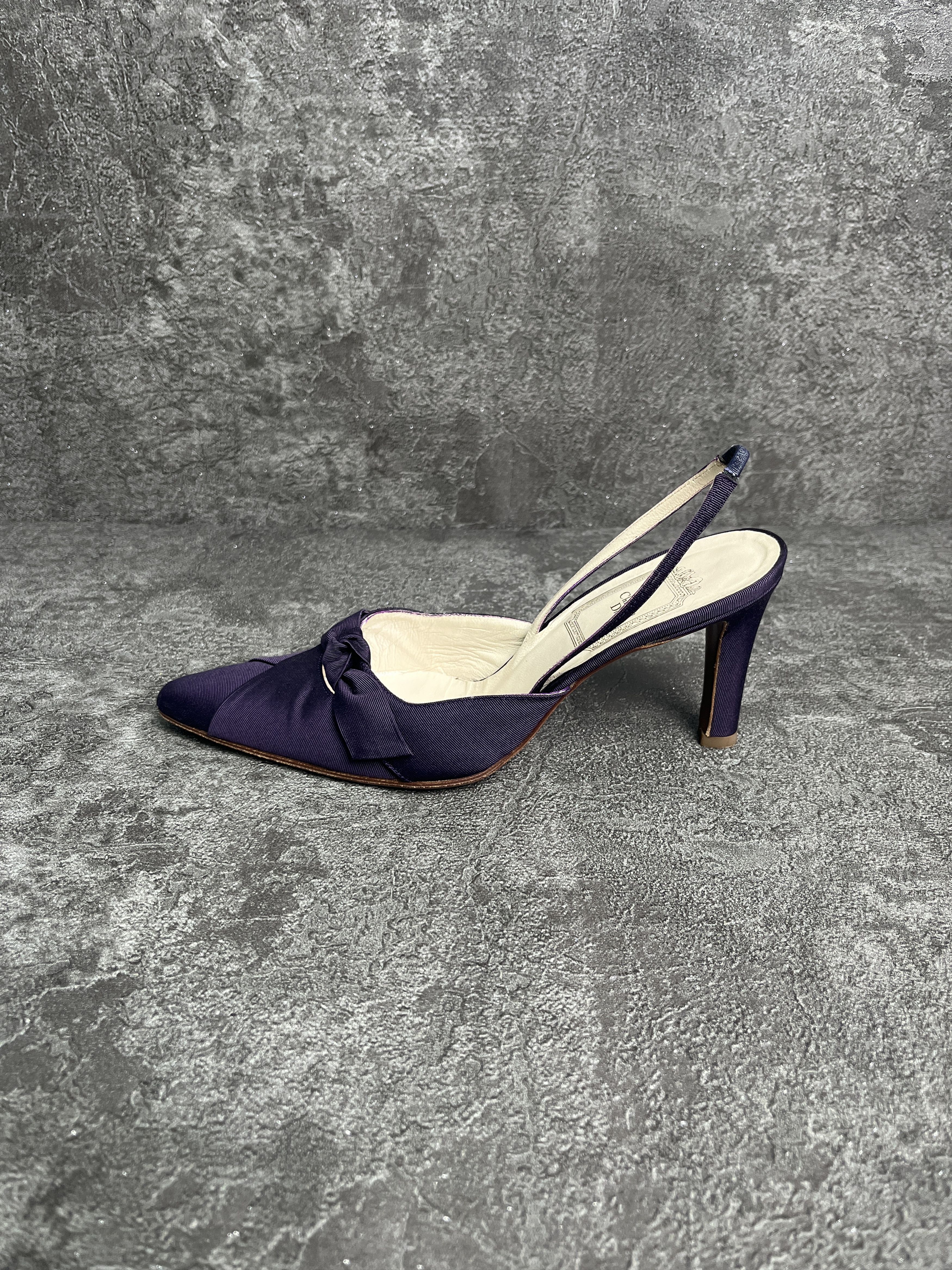 Christian Dior Monsieur Christian Dior Purple 75mm Sling Back Shoes Size US 6 / IT 36 - 1 Thumbnail