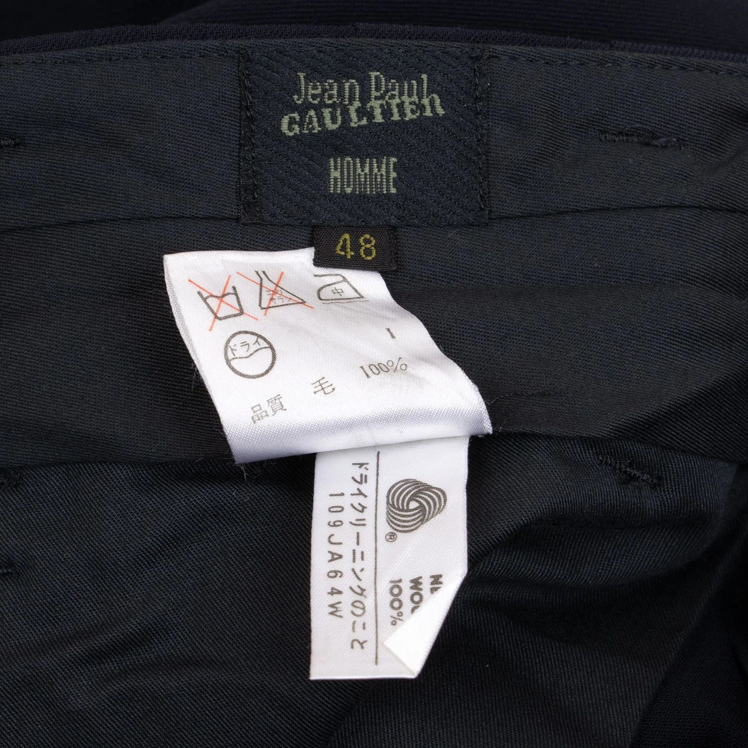 Jean Paul Gaultier Wool Tuck Pants in Navy Size 48 Size US 32 / EU 48 - 15 Thumbnail