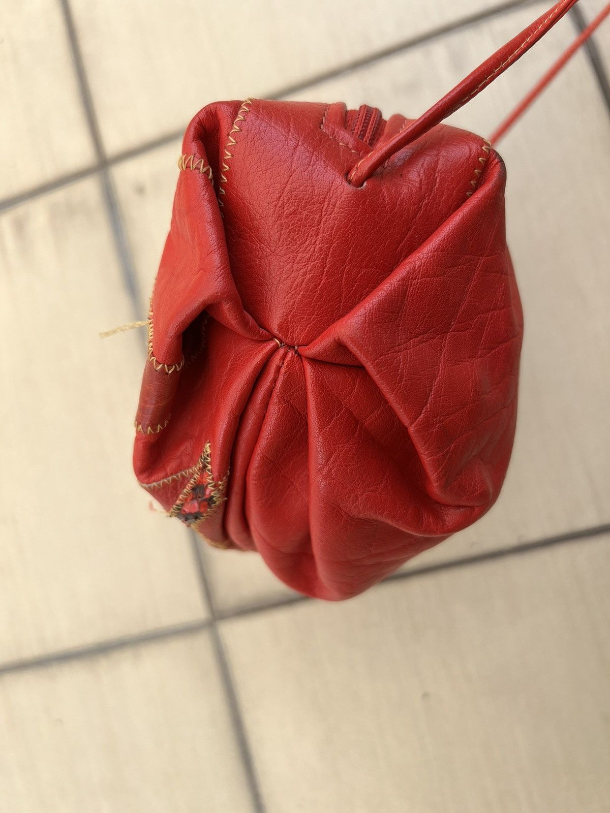 Leather Vintage Carlos Falchi Embroidery Patchwork Leather Bag Size ONE SIZE - 19 Thumbnail