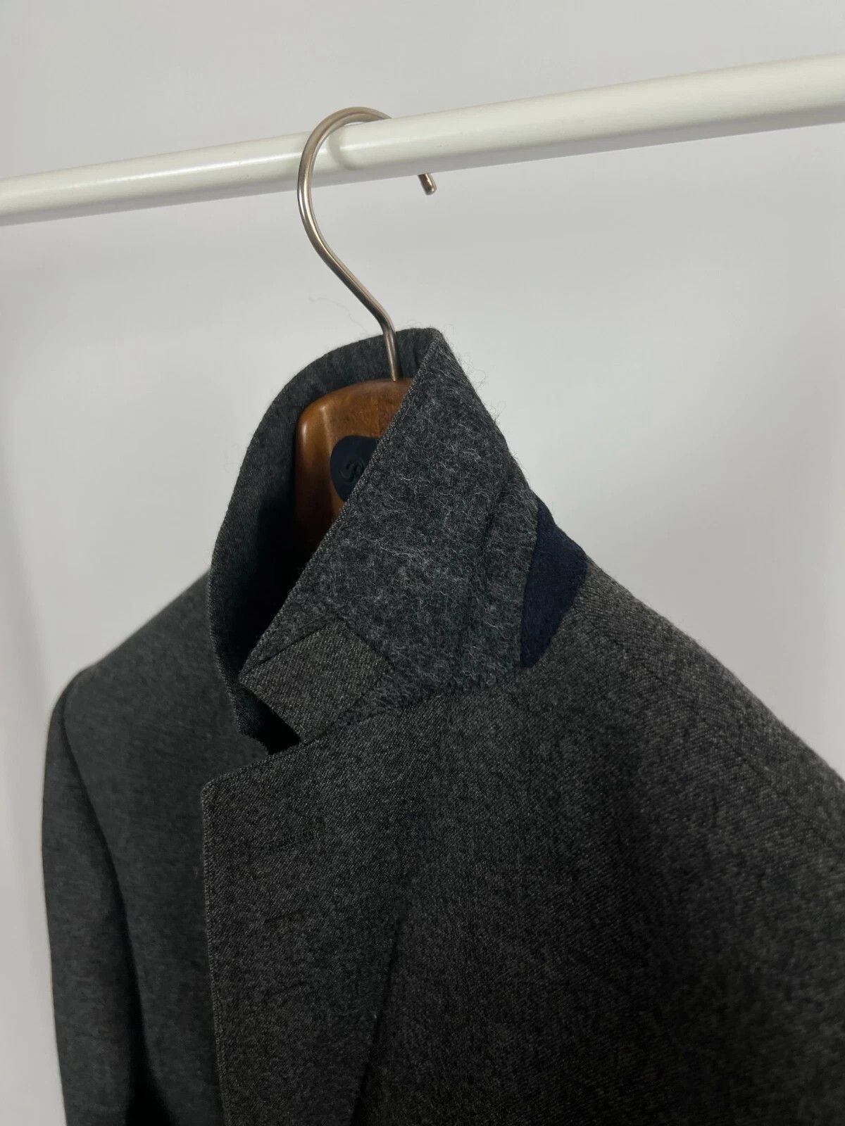 Hackett Hackett London Rugby Flannel Wool Gray Unlined Blazer Jacket Size 40R - 12 Thumbnail