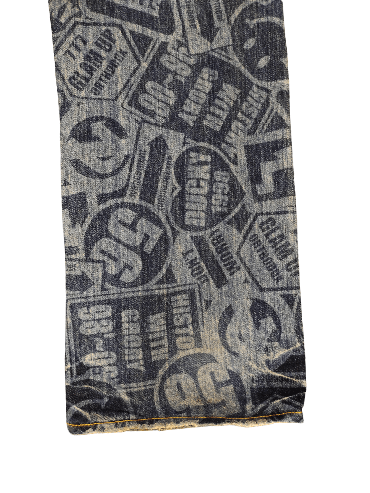 Hysteric Glamour Loose Jeans Co&Lu Full Print Sign Logo Denim Wide Leg Y2k Size US 34 / EU 50 - 14 Thumbnail