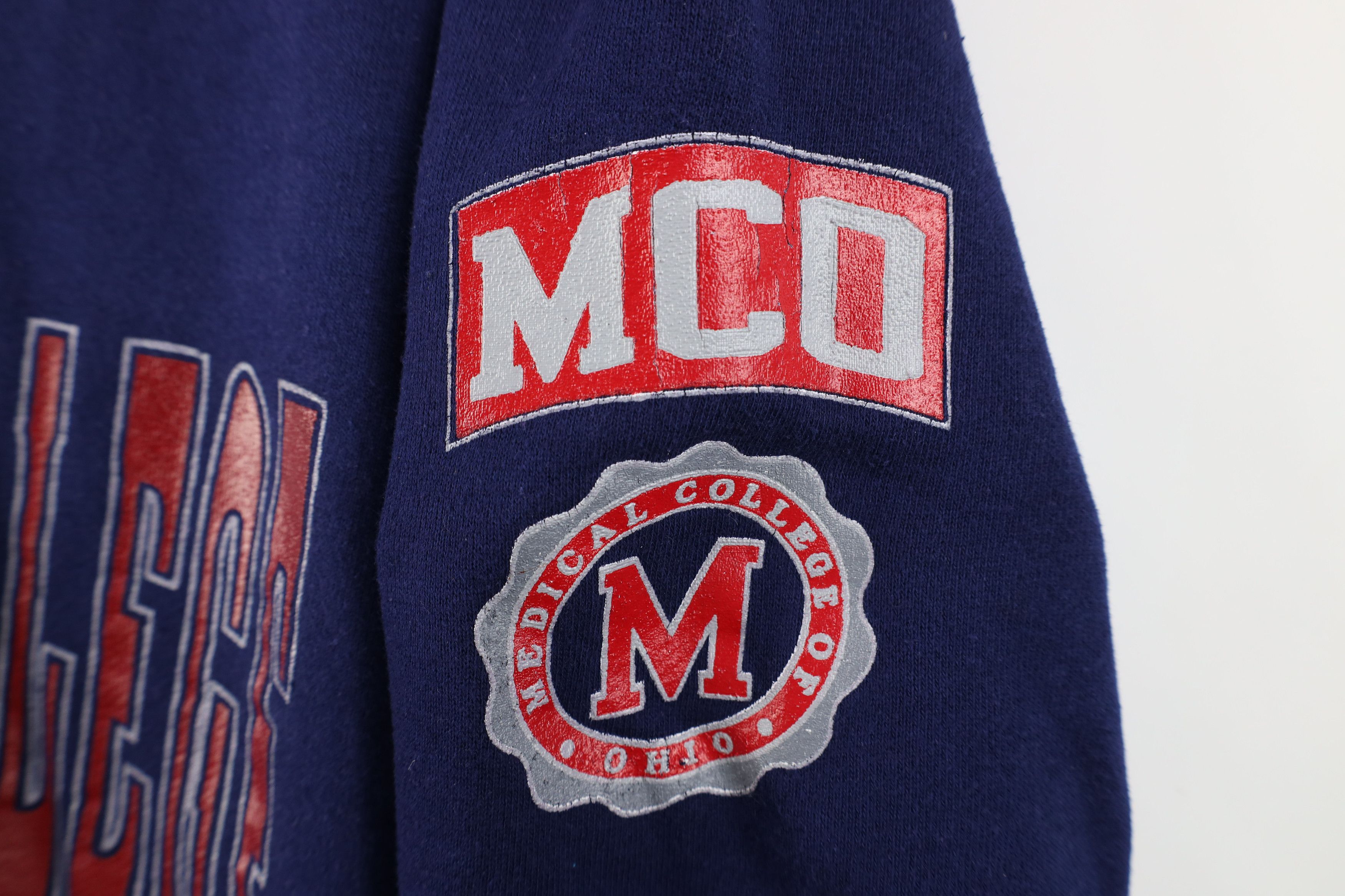 Vintage Vintage 90s Medical College of Ohio Henley Hoodie Sweatshirt Size US S / EU 44-46 / 1 - 4 Thumbnail