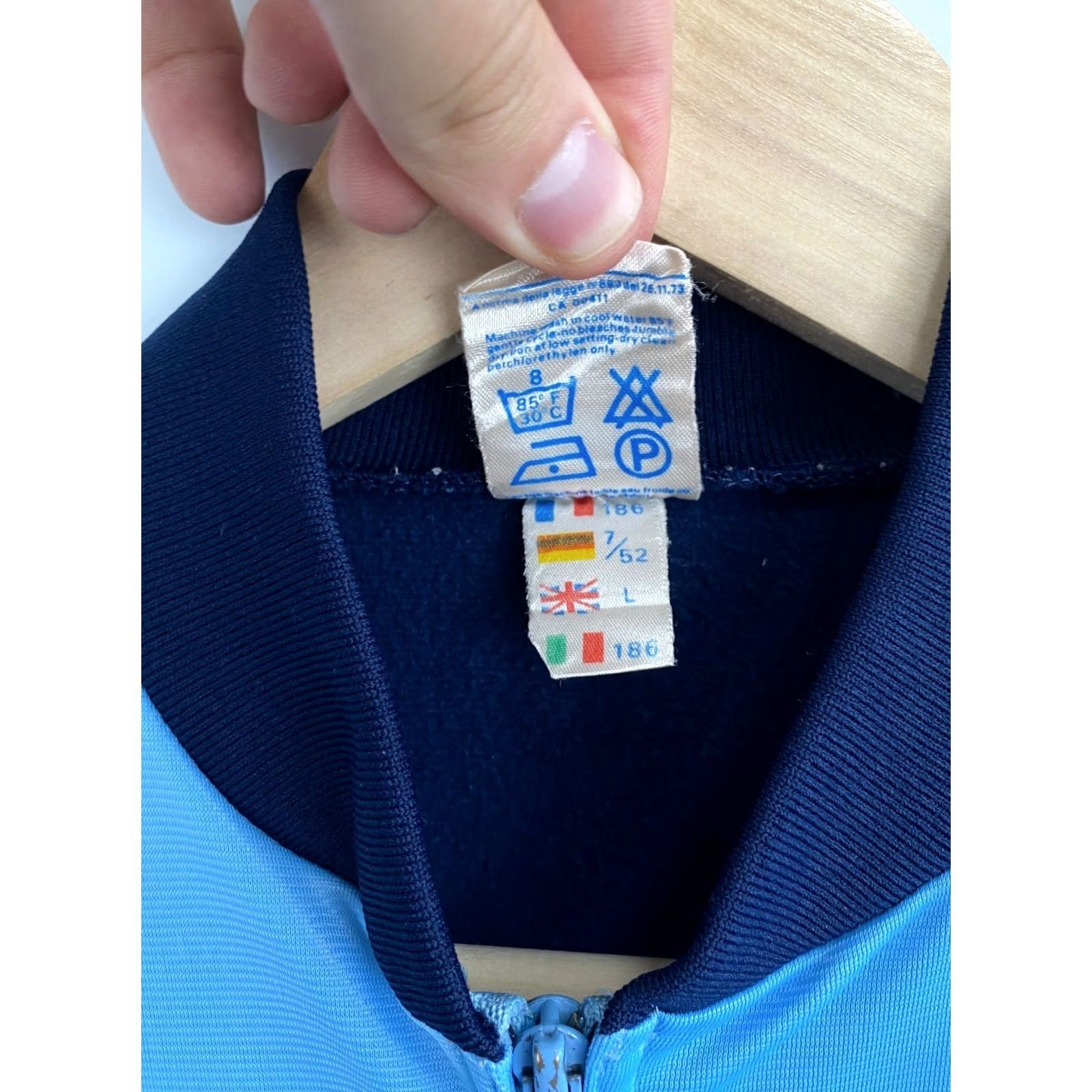 Adidas VINTAGE Adidas Retro Zip Hoodie 80s Olympic Style Rare Y2K Hoodie Mens L Blue Size US L / EU 52-54 / 3 - 6 Thumbnail