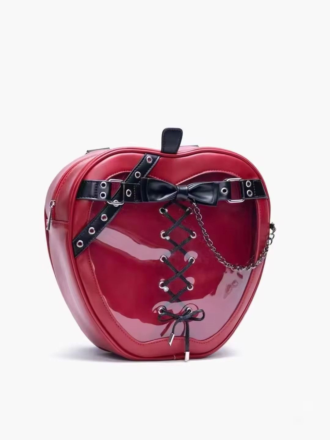 Vintage PU Leather Red Apple Backpack Size ONE SIZE - 5 Thumbnail
