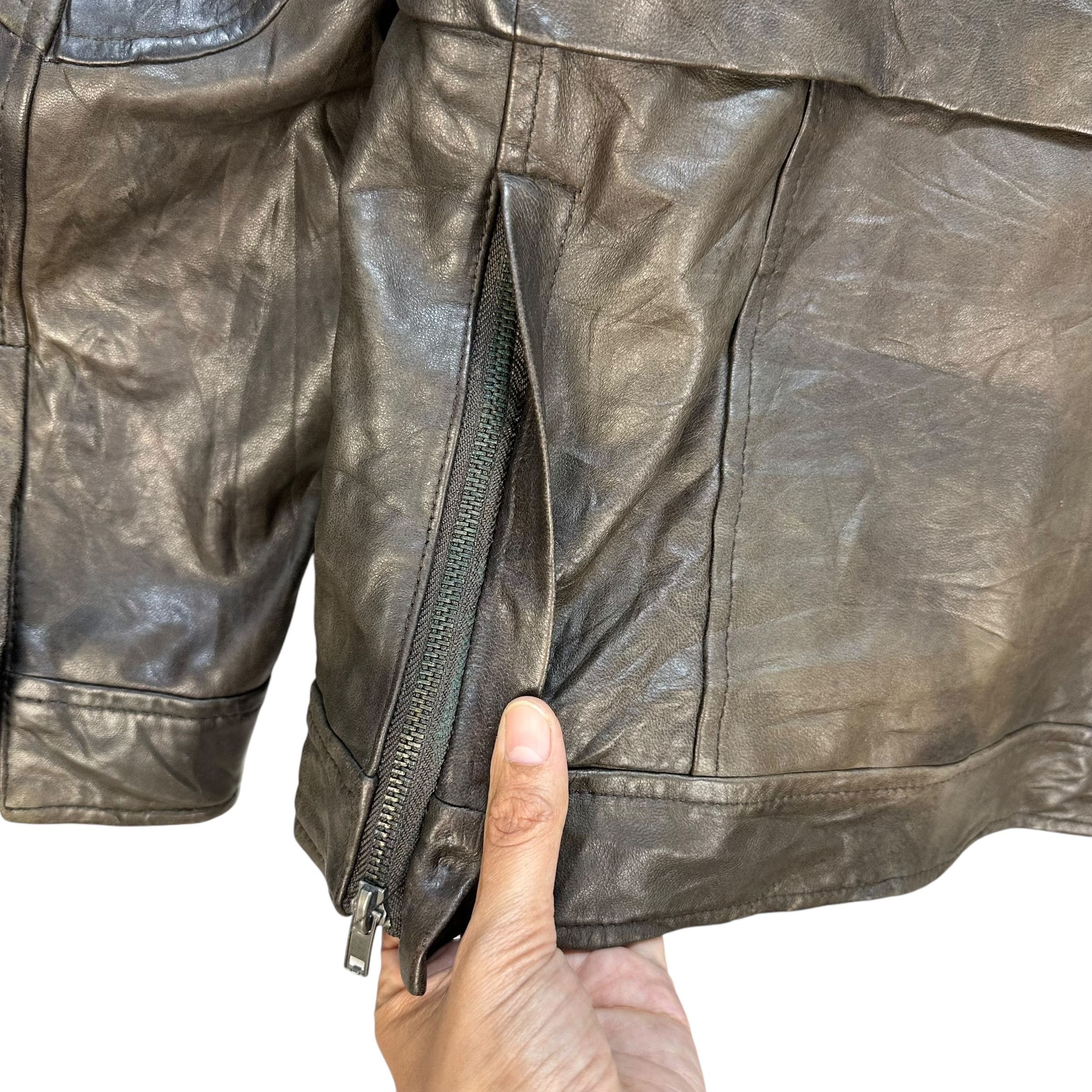 Balmain Vintage BALMAIN Fur Neck Sheepskin Leather Jacket #A65-1548 Size US L / EU 52-54 / 3 - 18 Thumbnail