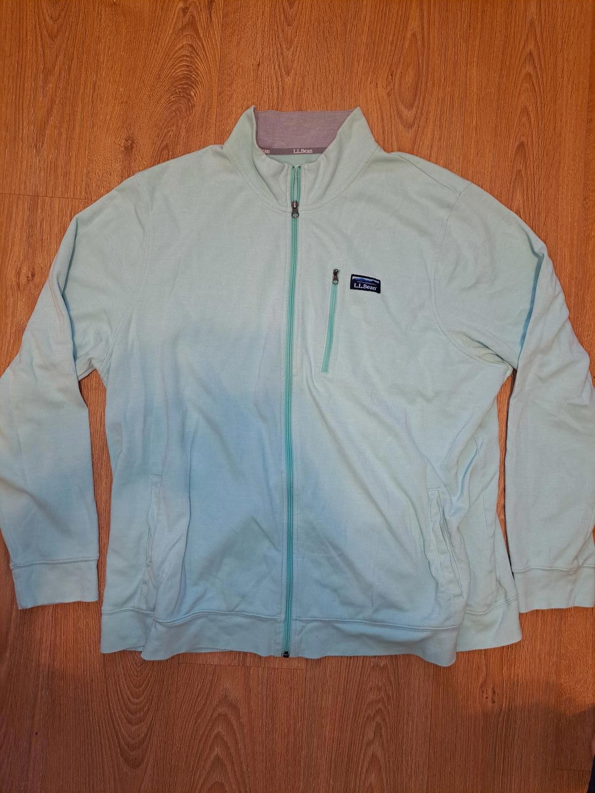 L.L. Bean LL Bean Jacket XXL Big & Tall Light Green Cotton Full Zip Size US XXL / EU 58 / 5 - 1 Thumbnail