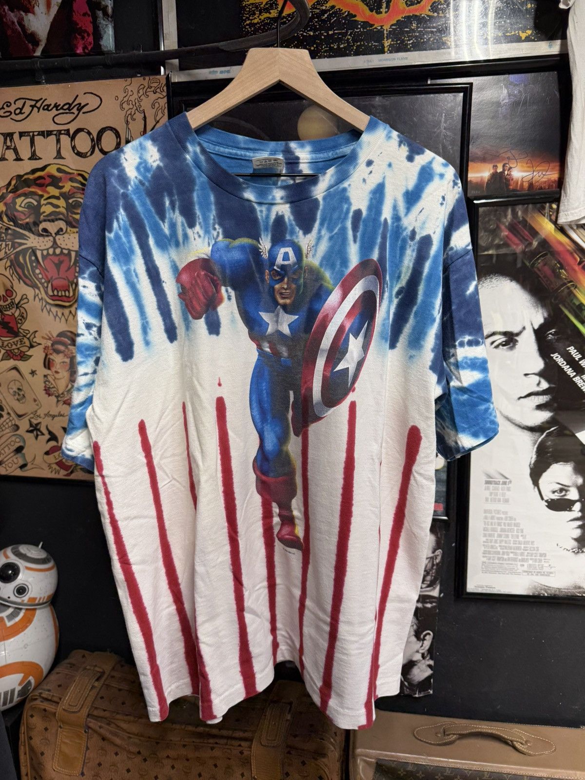 Vintage Captain America T-Shirt Vtg Marvel Comics Tee XLarge
