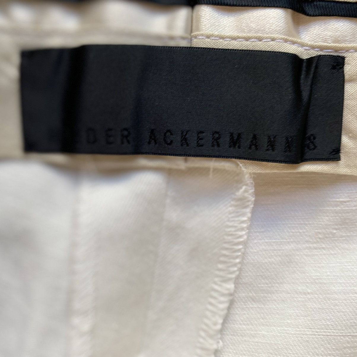 Haider Ackermann Haider Ackermann Cotton Line Blend Cropped Pants Size US 34 / EU 50 - 5 Thumbnail