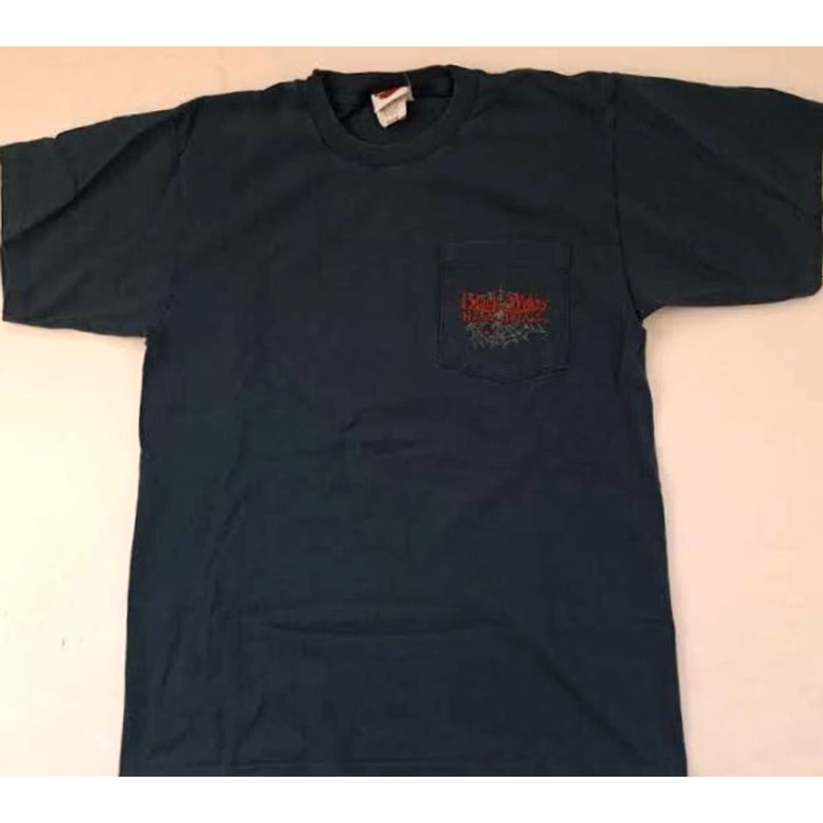 Harley Davidson Harley-Davidson T-Shirt USA Charlotte 2009 M Blue Unisex Adults Short Sleeve Medium Black Widow Port Charlotte Florida Size US M / EU 48-50 / 2 - 3 Thumbnail