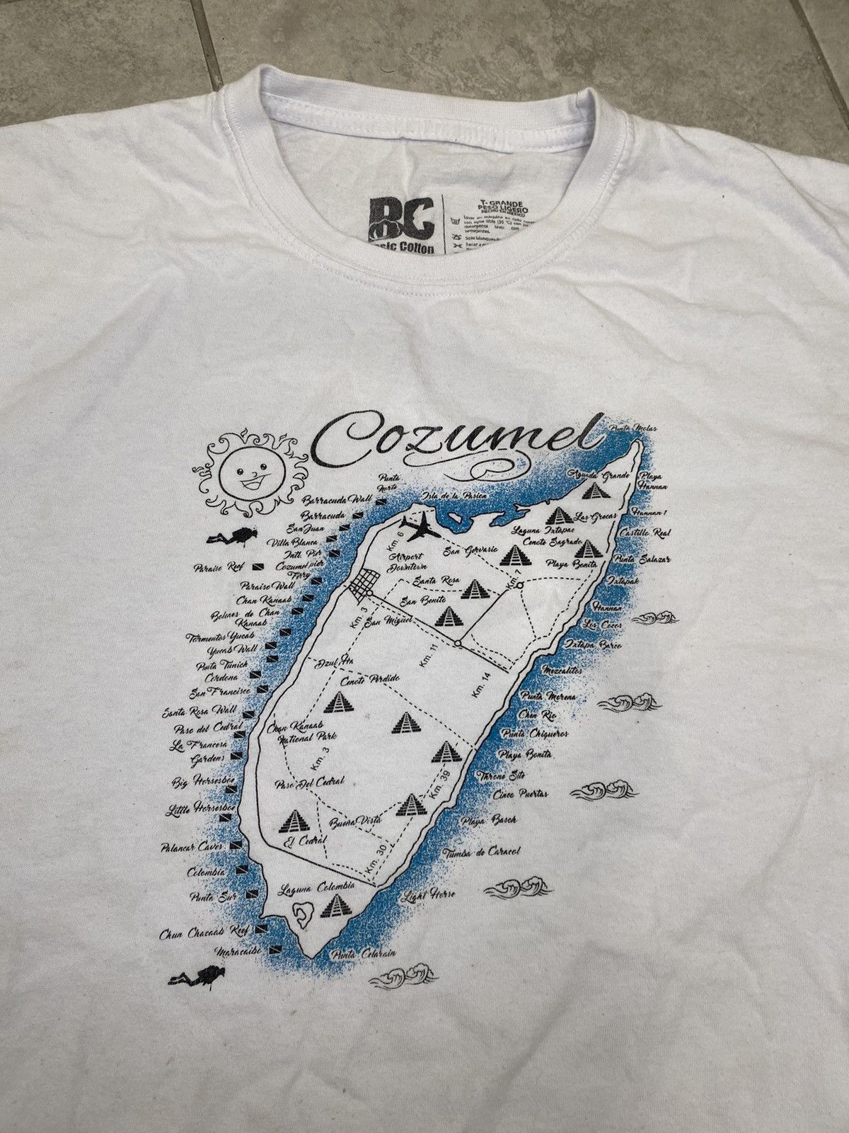 Other × Vintage 00s’Cozumel Mexico “Map” Tee Size US L / EU 52-54 / 3 - 3 Thumbnail