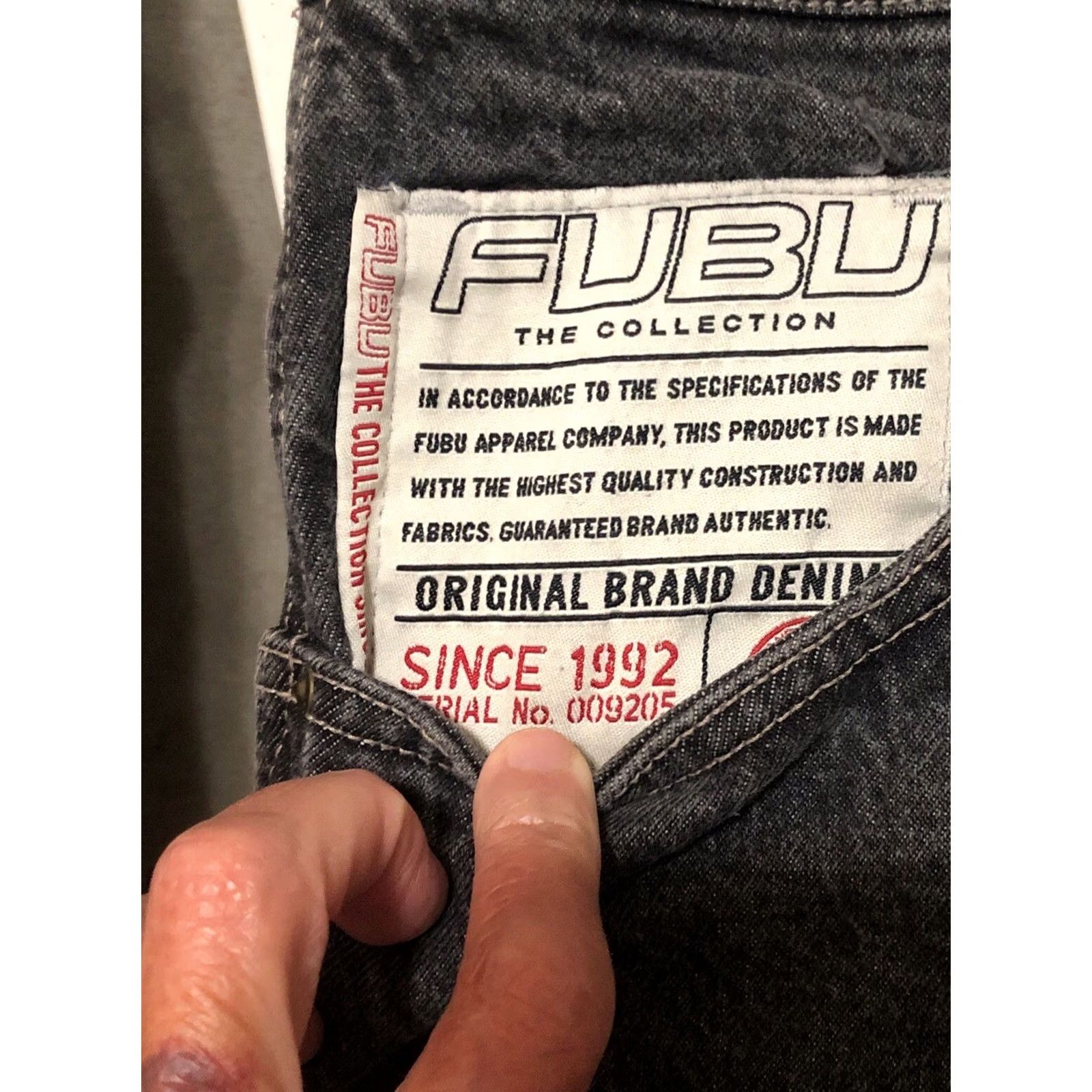 Fubu VINTAGE FUBU Denim Shorts 42x10 15” Rise 14” Leg Opening Hip Hop Skater Baggy Men Casual 90s/2000s Blue Cotton Pocketed Slouchy Relaxed Size US 42 / EU 58 - 7 Thumbnail