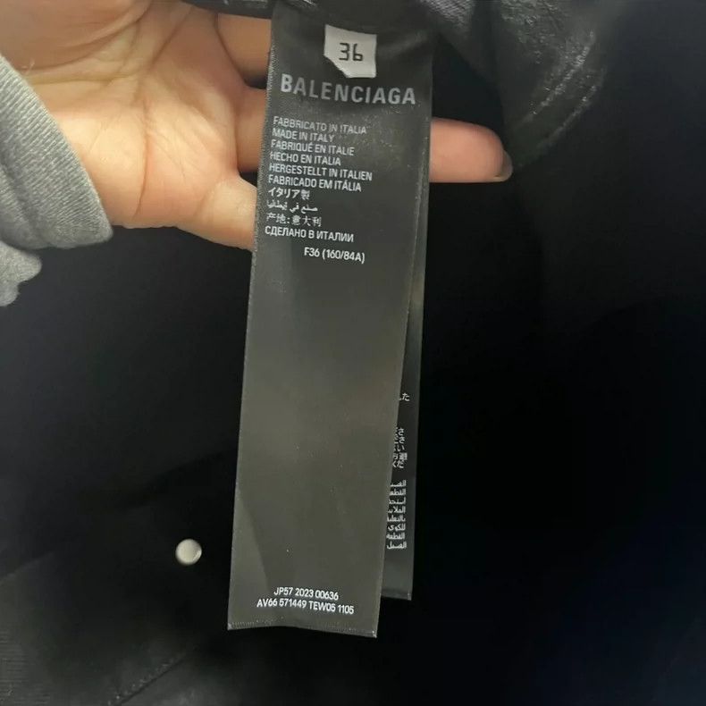 Balenciaga Balenciaga size 36 Black single-breasted denim jacket with Size US S / EU 44-46 / 1 - 4 Thumbnail