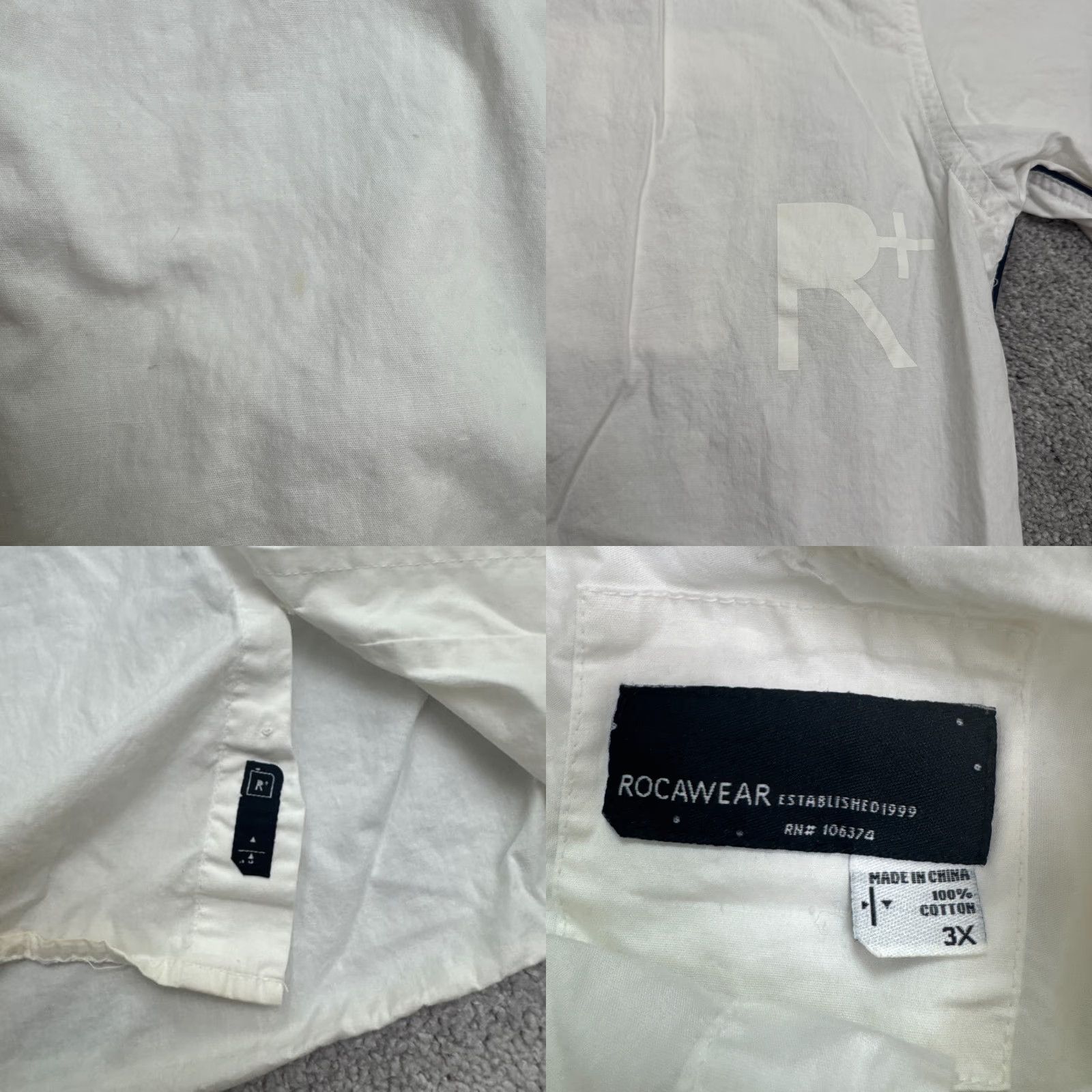 Rocawear Rocawear Button-Up Shirt Men’s XL White Short Sleeve Cotton Casual Classic Size US XL / EU 56 / 4 - 8 Thumbnail