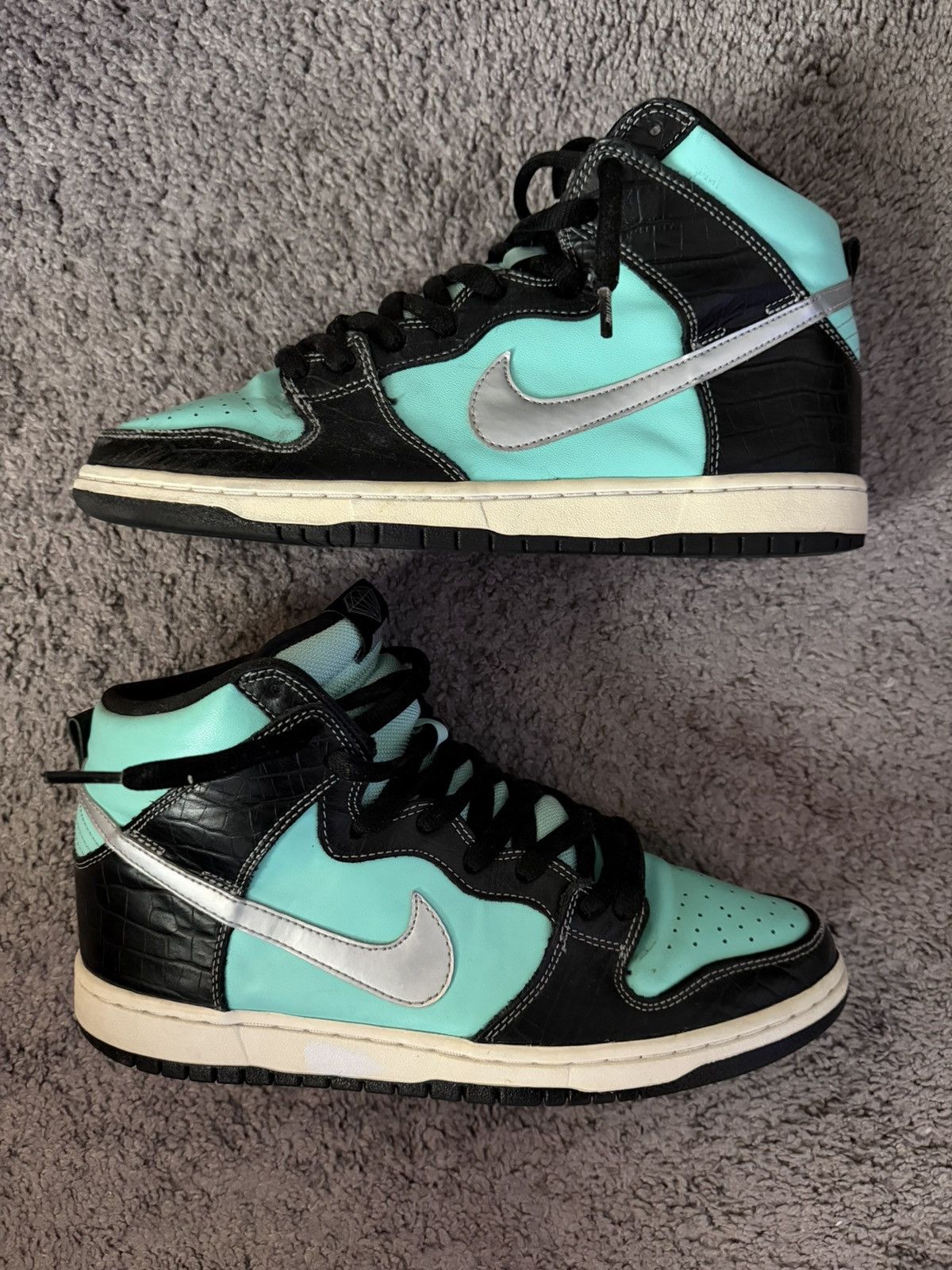 Nike SB Nike Dunk High Tiffany Blue Diamond sb Size US 10 / EU 43 - 2 Thumbnail