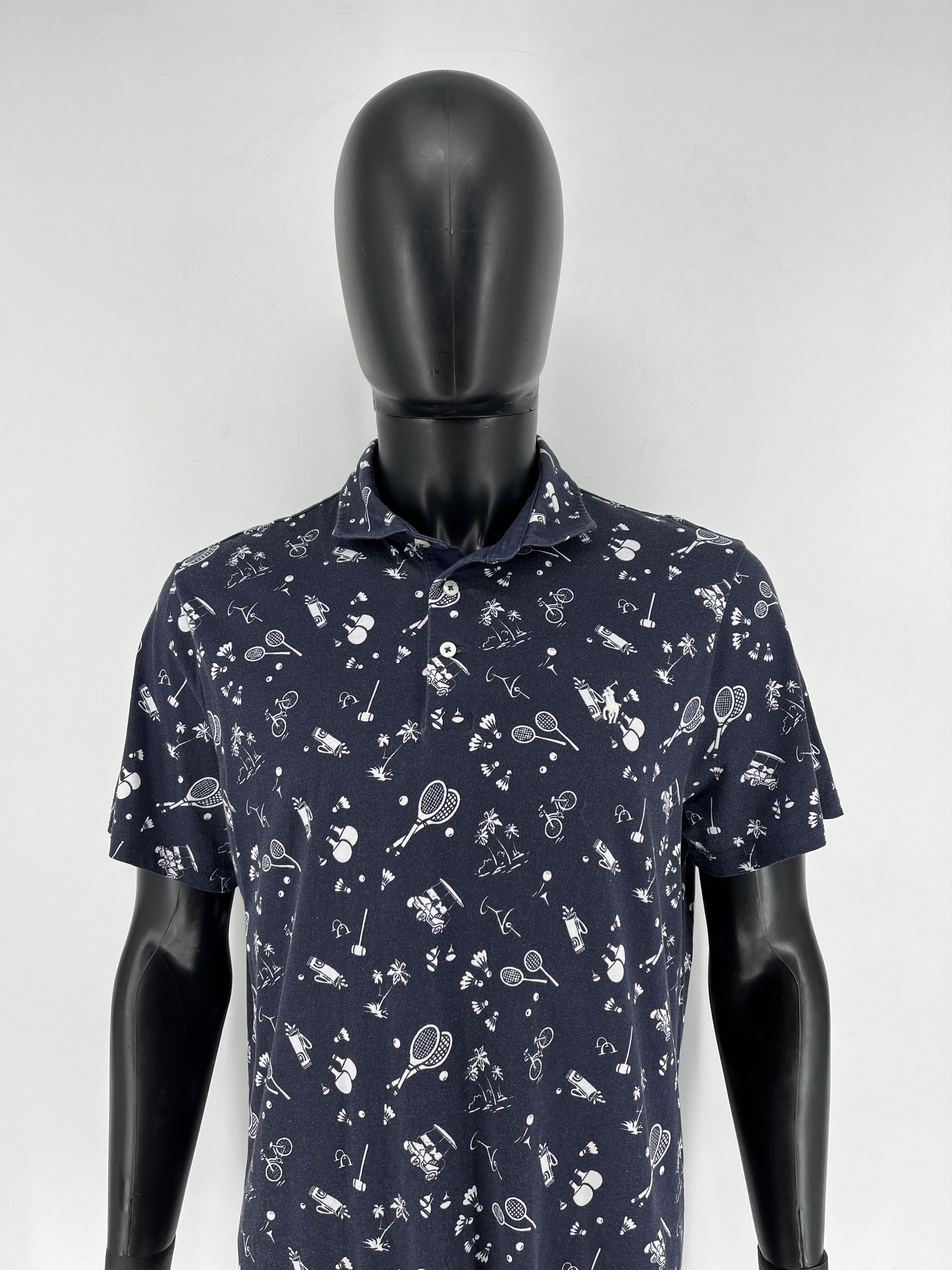 Polo Ralph Lauren × Ralph Lauren × Vintage Polo Golf Ralph Lauren Printed Pima Jersey Polo Weekend Size US L / EU 52-54 / 3 - 1 Thumbnail