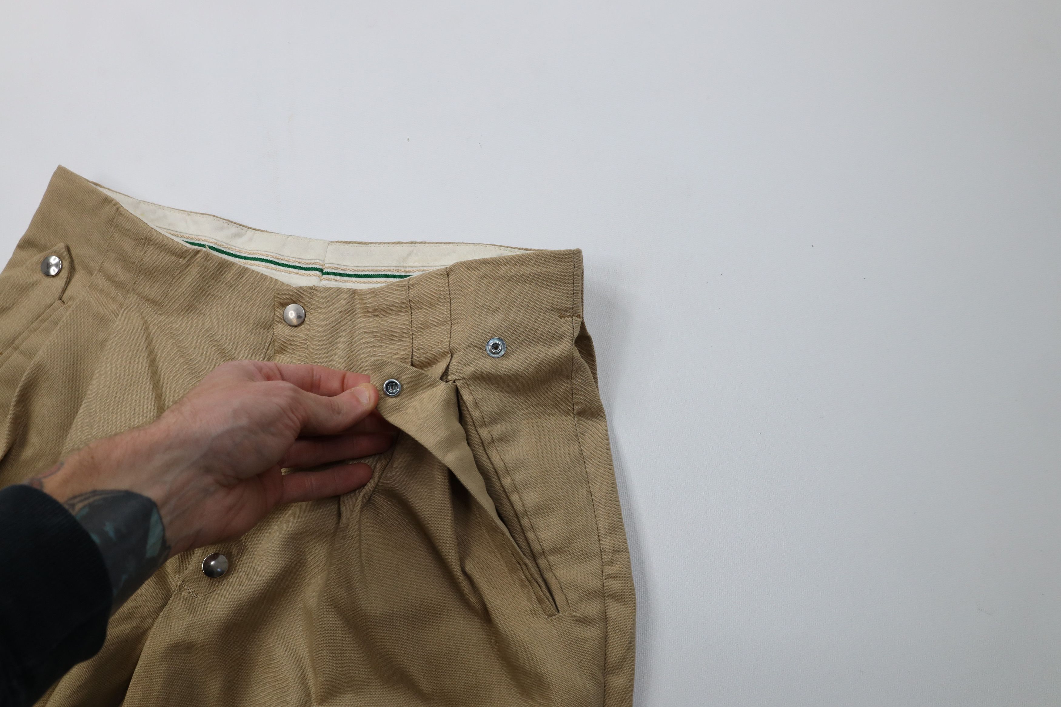 Vintage Vintage 90s Streetwear Custom Made Snap Button Chino Pants Size US 30 / EU 46 - 7 Thumbnail