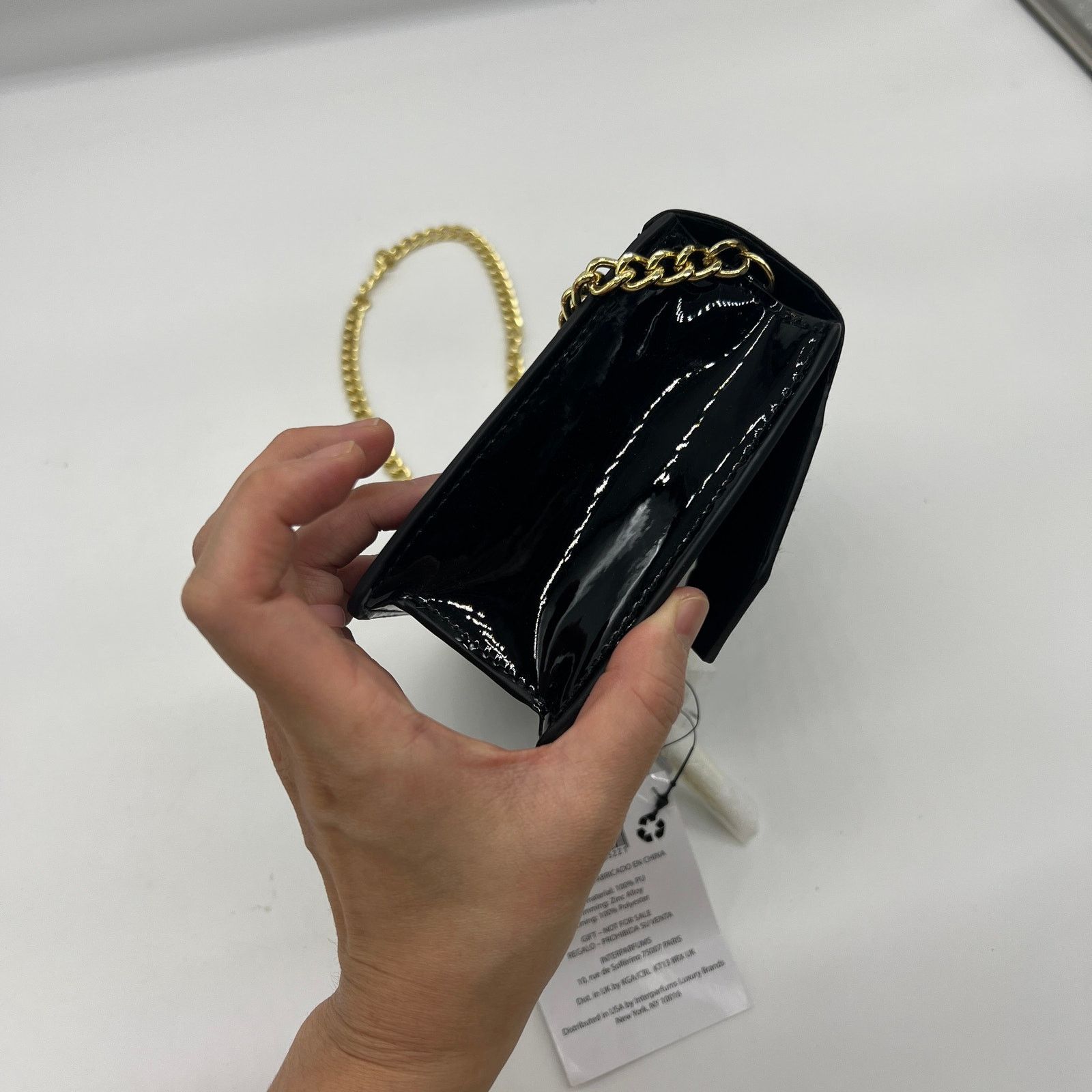 Jimmy Choo Jimmy Choo Parfum Gold Chain Black Patent Crossbody Bag Size ONE SIZE - 9 Thumbnail