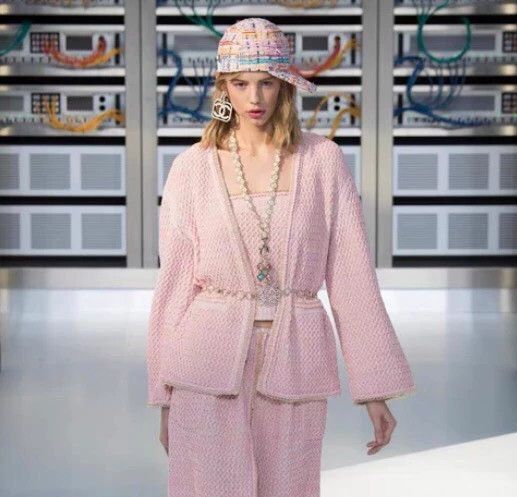 Chanel Chanel Circuit Series Pink Mulberry Silk Tweed Knitted Ski Size 25" / US 0 / IT 36 - 9 Thumbnail