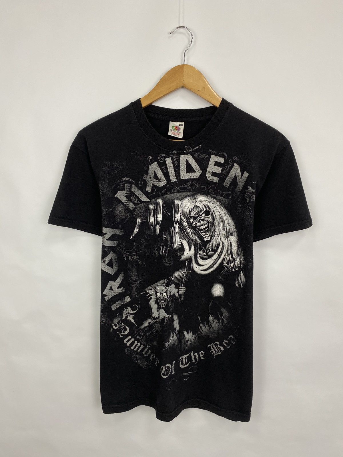 Iron Maiden ☠️ Vintage 90s Iron Maiden Death Skull skeleton rare retro Size US M / EU 48-50 / 2 - 3 Thumbnail