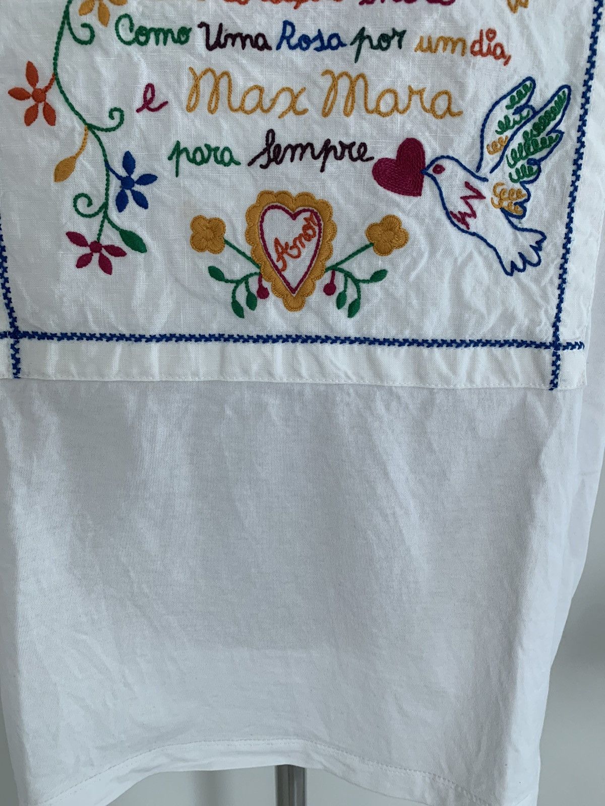 Designer × Max Mara Max Mara Embroidery Graphic Patterned t-shirt Size S / US 4 / IT 40 - 3 Thumbnail