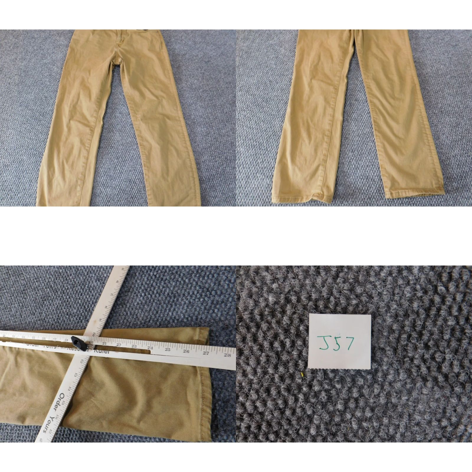 American Eagle Outfitters American Eagle Outfitters Pants Mens 29x27 Beige Slim Straight Chino canvas Cotton Flat Front Zipper Casual | 29 | Beige | Men | Regular | Pants Size US 29 - 9 Thumbnail