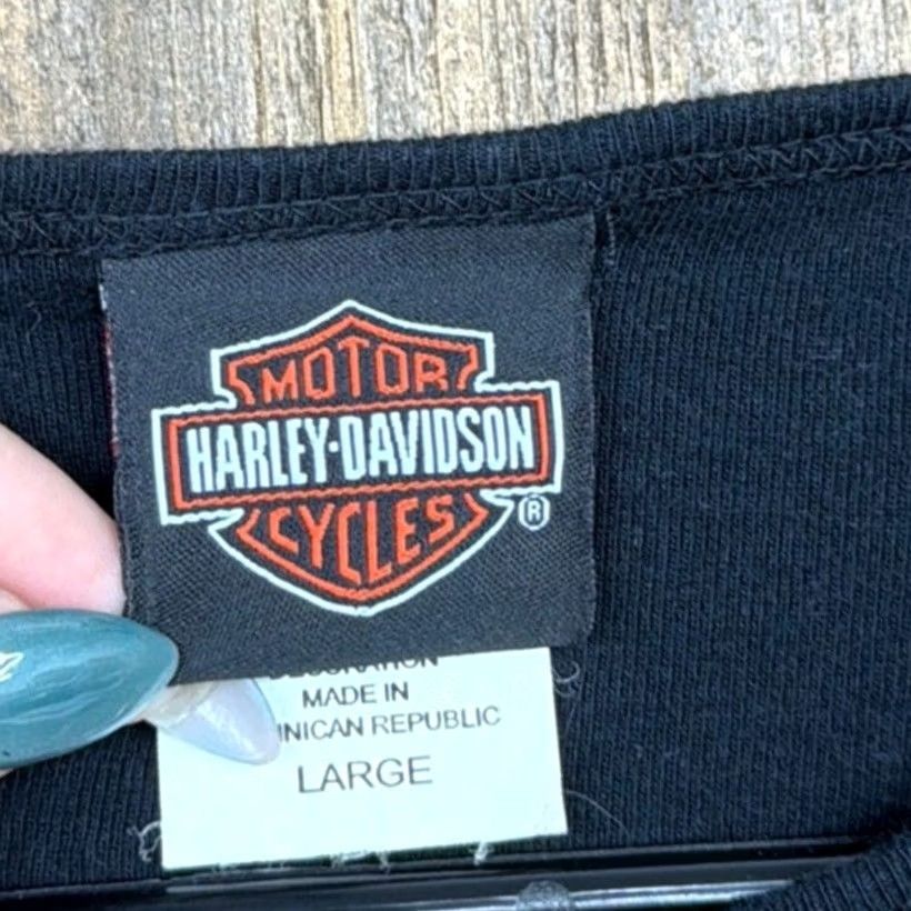 Harley Davidson Harley Davidson Tee Womens L Black Queens Band Long Sleeve Crew Neck Size L / US 10 / IT 46 - 7 Thumbnail