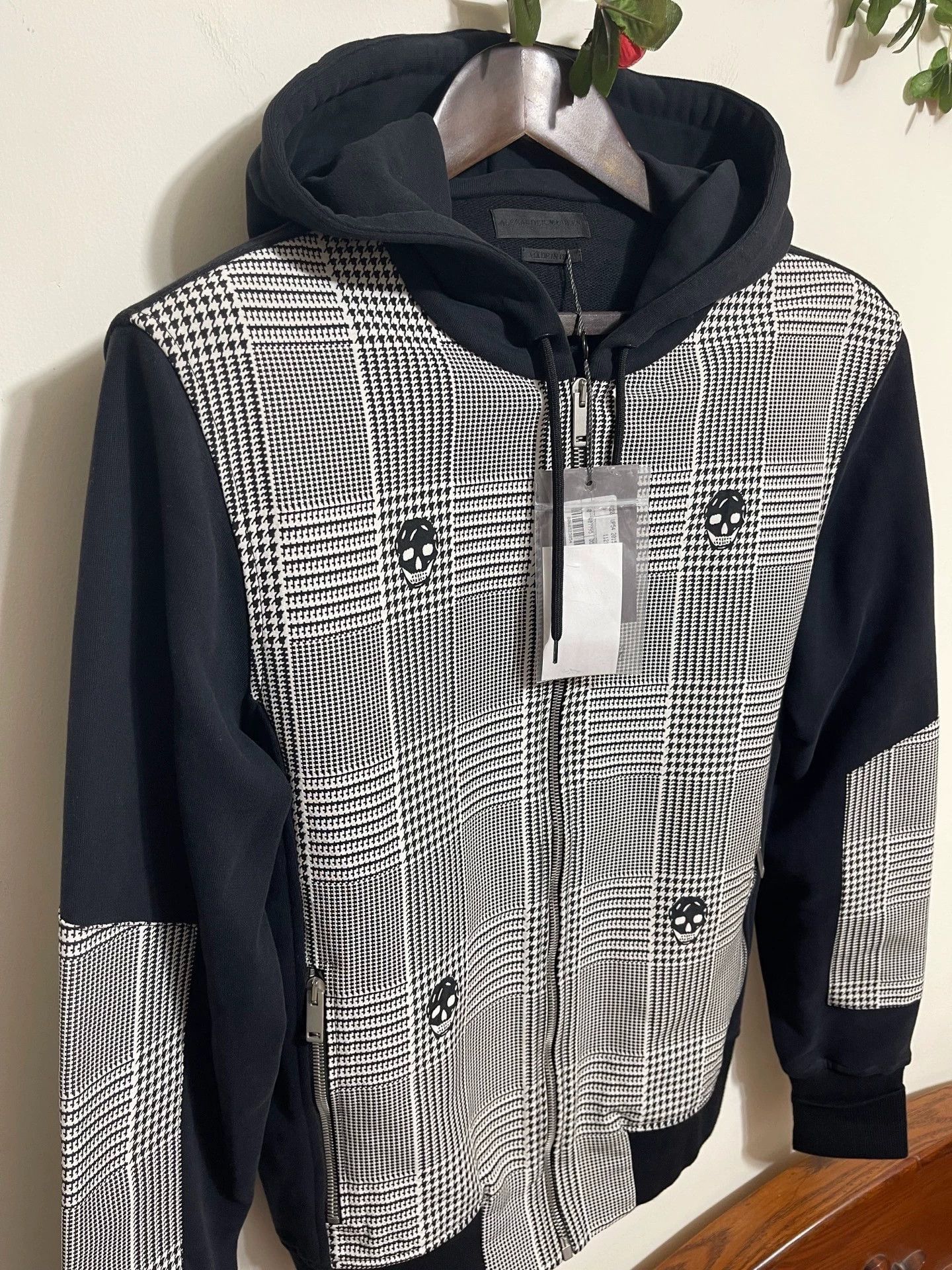 Alexander McQueen Multi Checkered Zip-Up Hooded Sweatshirt Size US XXS / EU 40 - 3 Thumbnail