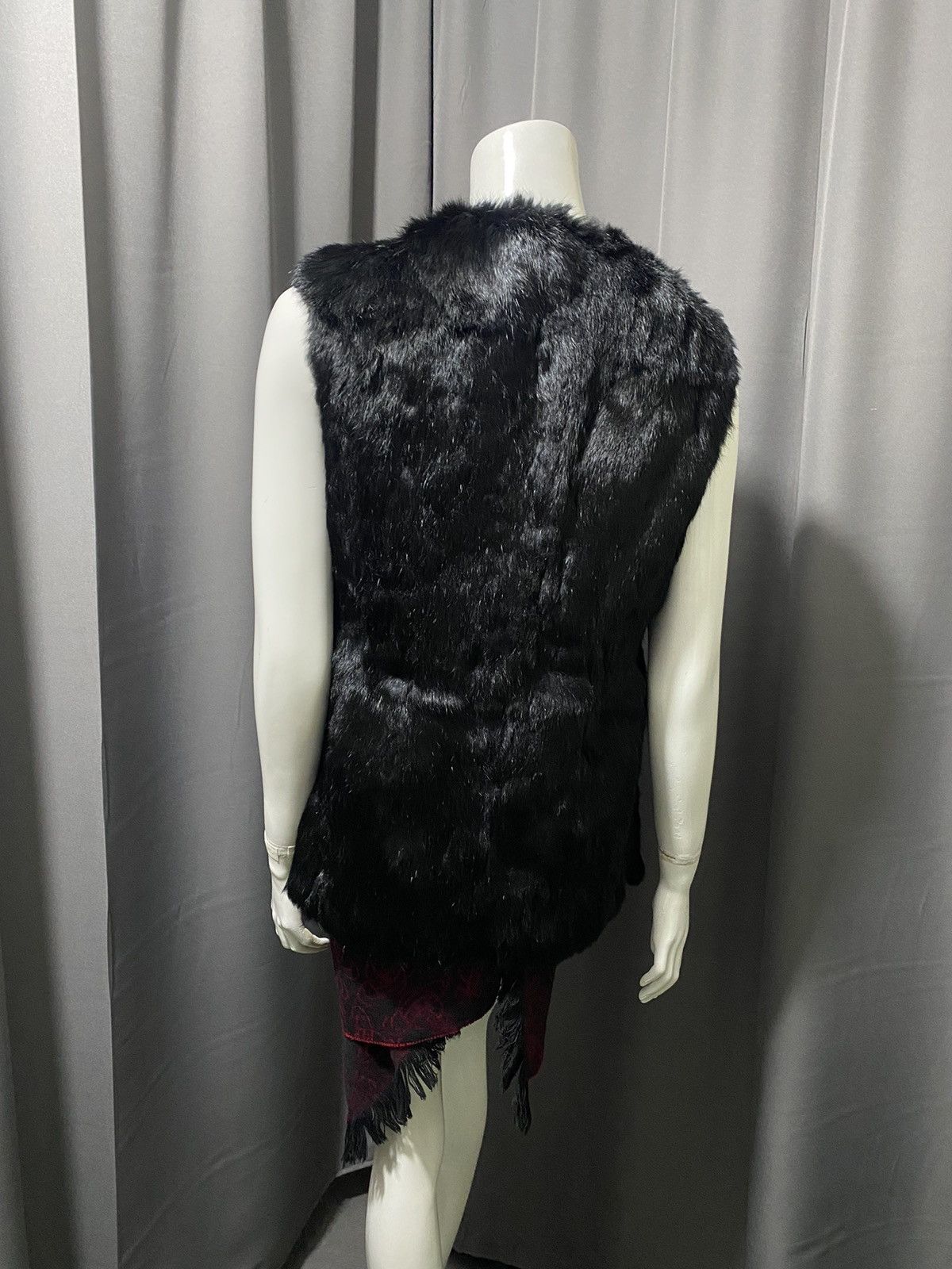 Vintage CSC Rabbit Fur Vest Size L / US 10 / IT 46 - 4 Thumbnail