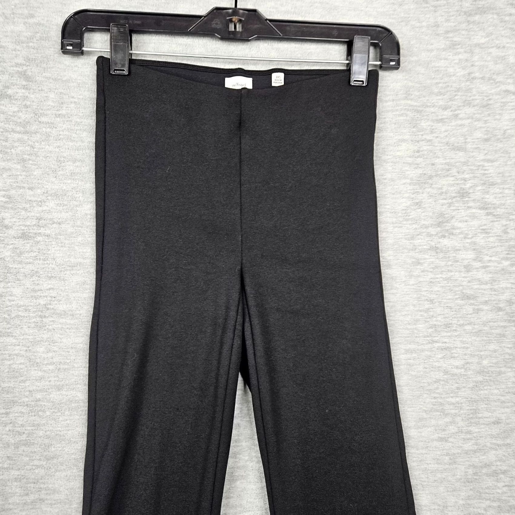 Vintage Wilfred Black Mid-Rise Flared Leg Pull-On Elastic Waist Pant 2XS Womens Adult Pants Casual Black Flared Leg 2XS Wilfred Womens Denim? Size 24" / US 00 / IT 34 - 3 Thumbnail