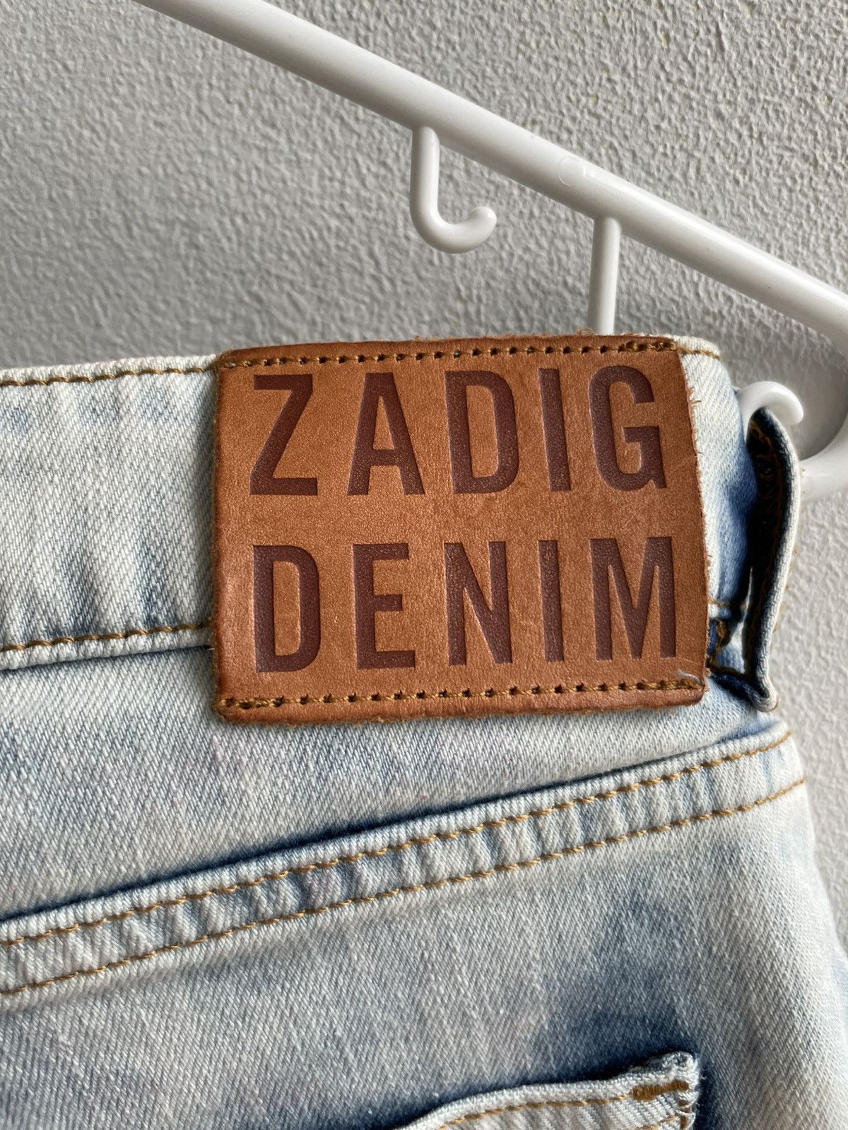 Designer × Zadig & Voltaire Zadig & Voltaire Gradient Denim Mini Short Multicilor Rare Size 34" / US 12 / IT 48 - 12 Thumbnail