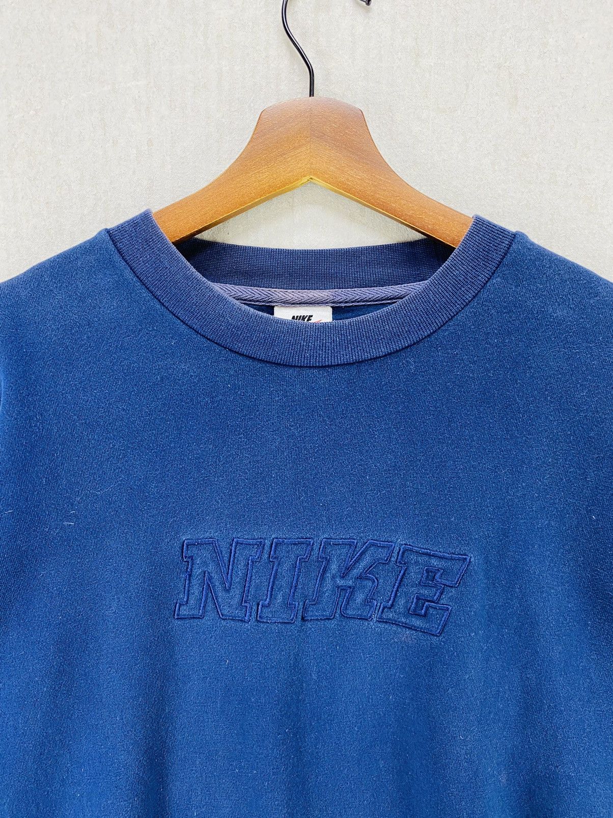 Nike × Vintage Vintage Nike 90s Sweatshirt Spellout Pullover Jumper Size L Size US L / EU 52-54 / 3 - 4 Thumbnail
