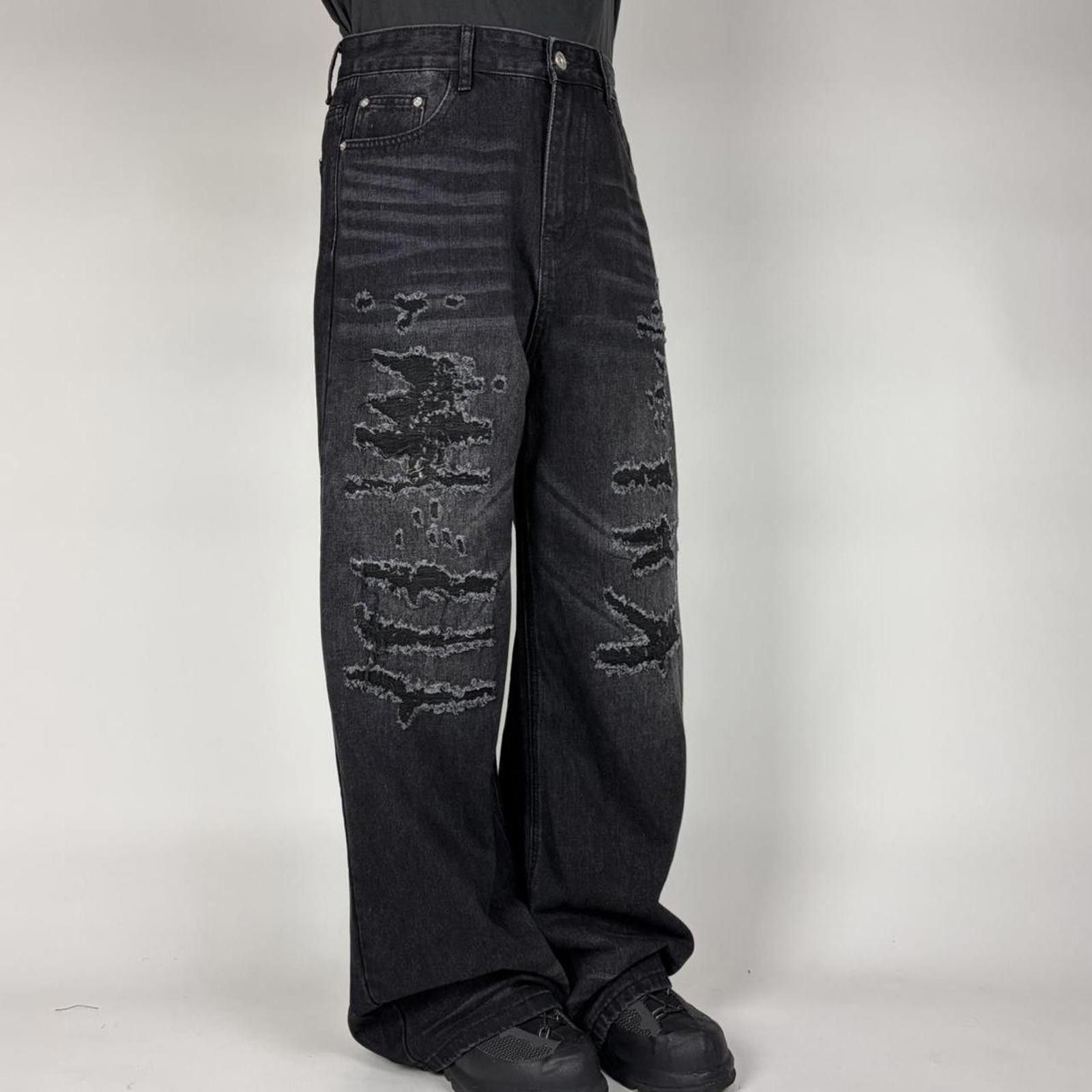 Other Black Wide Leg Boro Denim Size US 34 / EU 50 - 4 Thumbnail