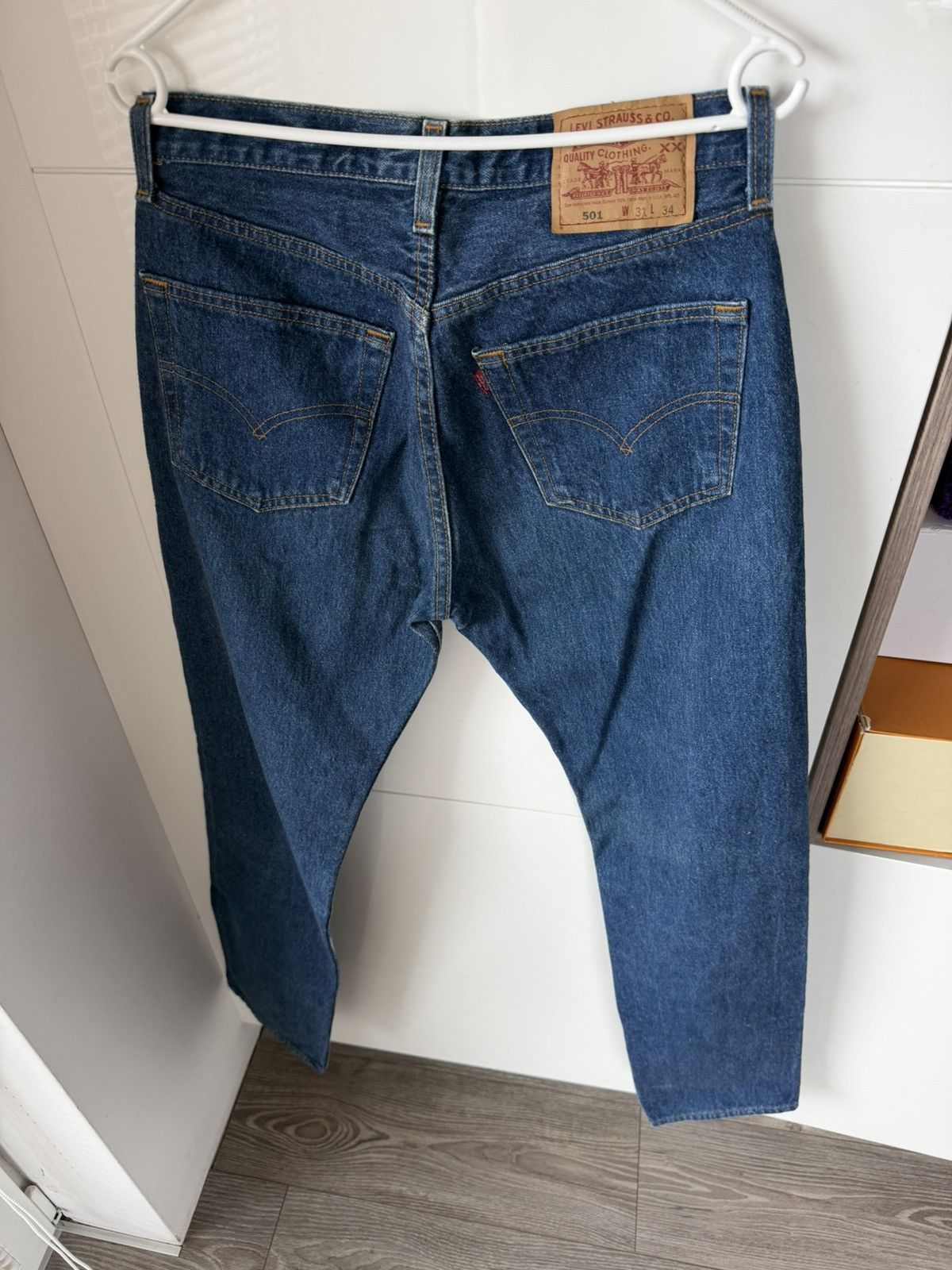 Levi's ‼️Vintage Levi’s Grey 501 Red Tab Denim Made in USA🇺🇸Jeans‼️ Size US 31 - 20 Thumbnail
