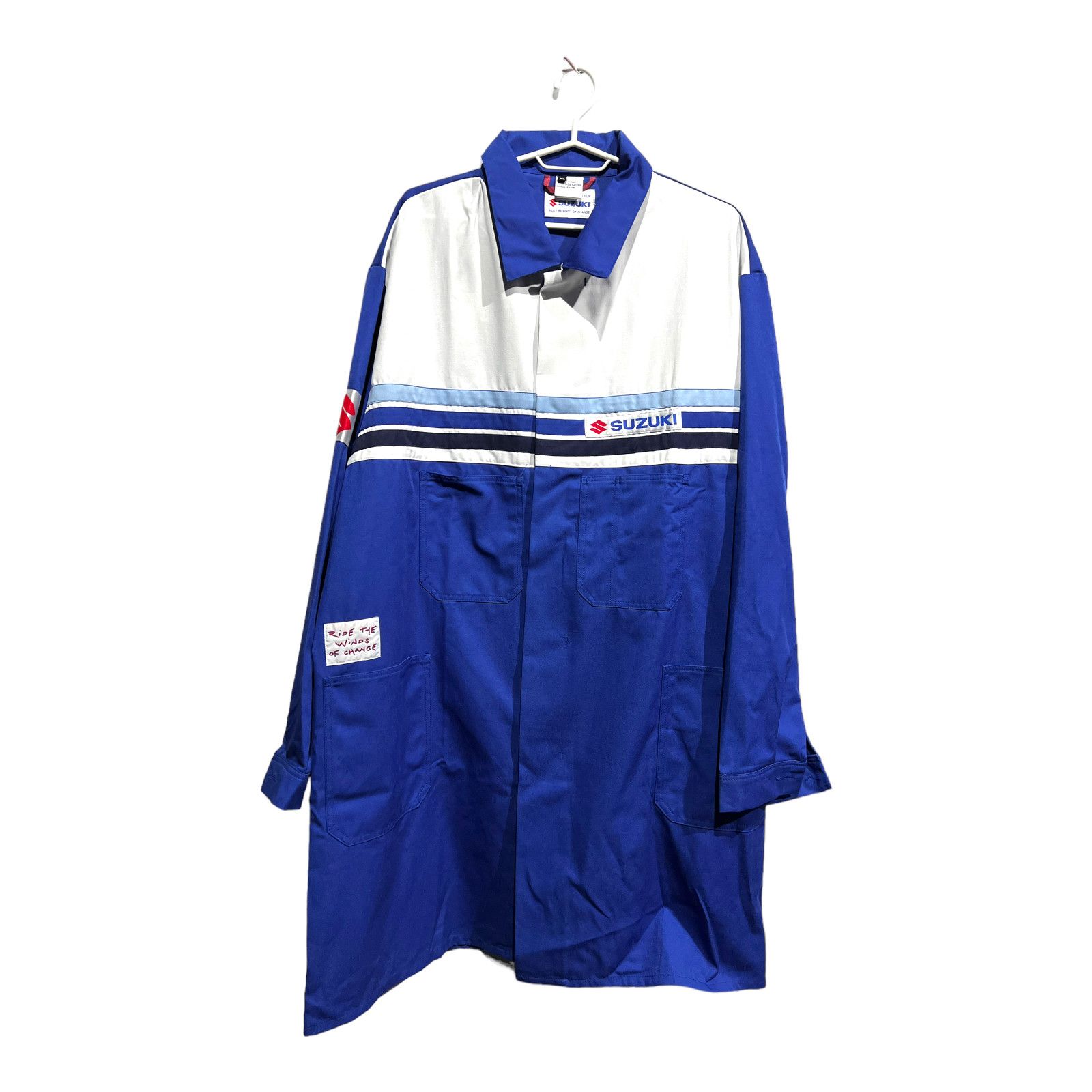 image of 90's Suzuki Racing Robe Shirt Size XL in Blue, Men's