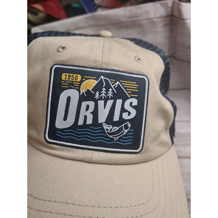 NWOT Orvis Hat Cap Snap Back Mens One Size Gray Trucker Mesh Fishing