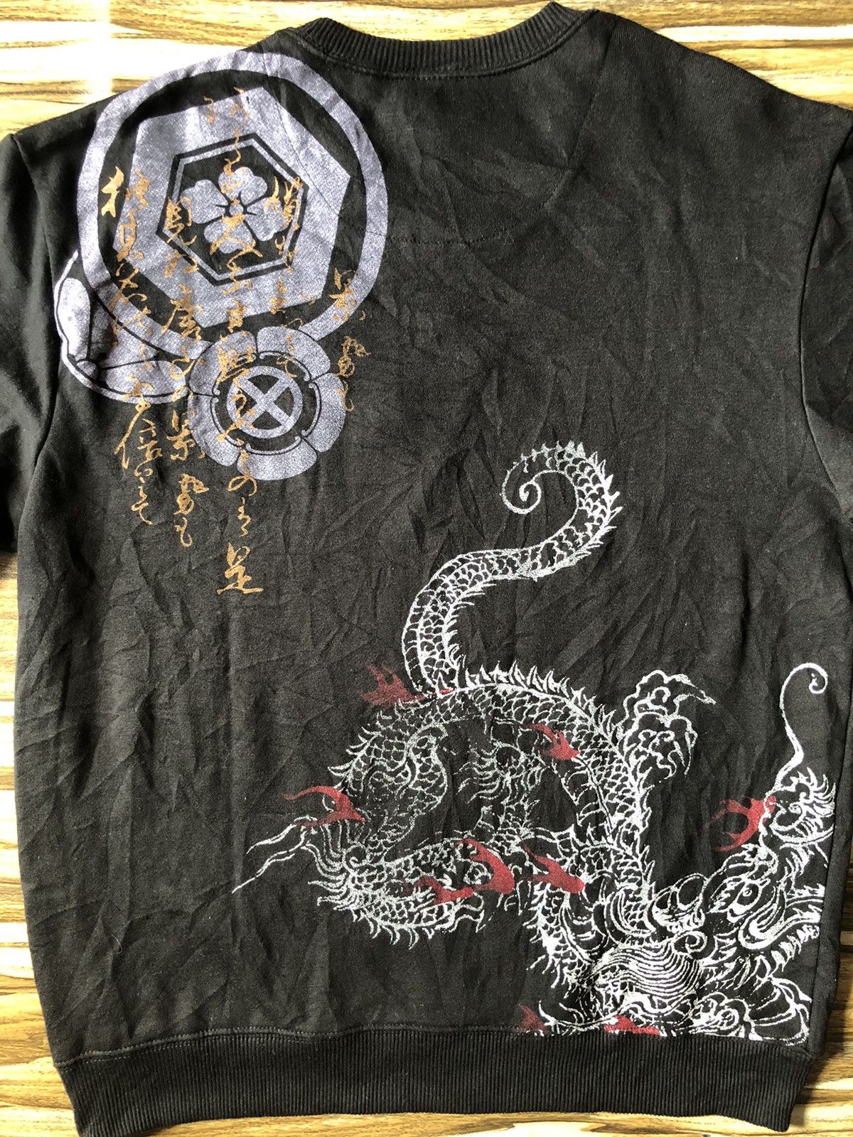 Karakuri Tamashii Y2K Sukajan Dragon Motif fullprint sweatshirt Japanese Myth Size US XL / EU 56 / 4 - 5 Thumbnail